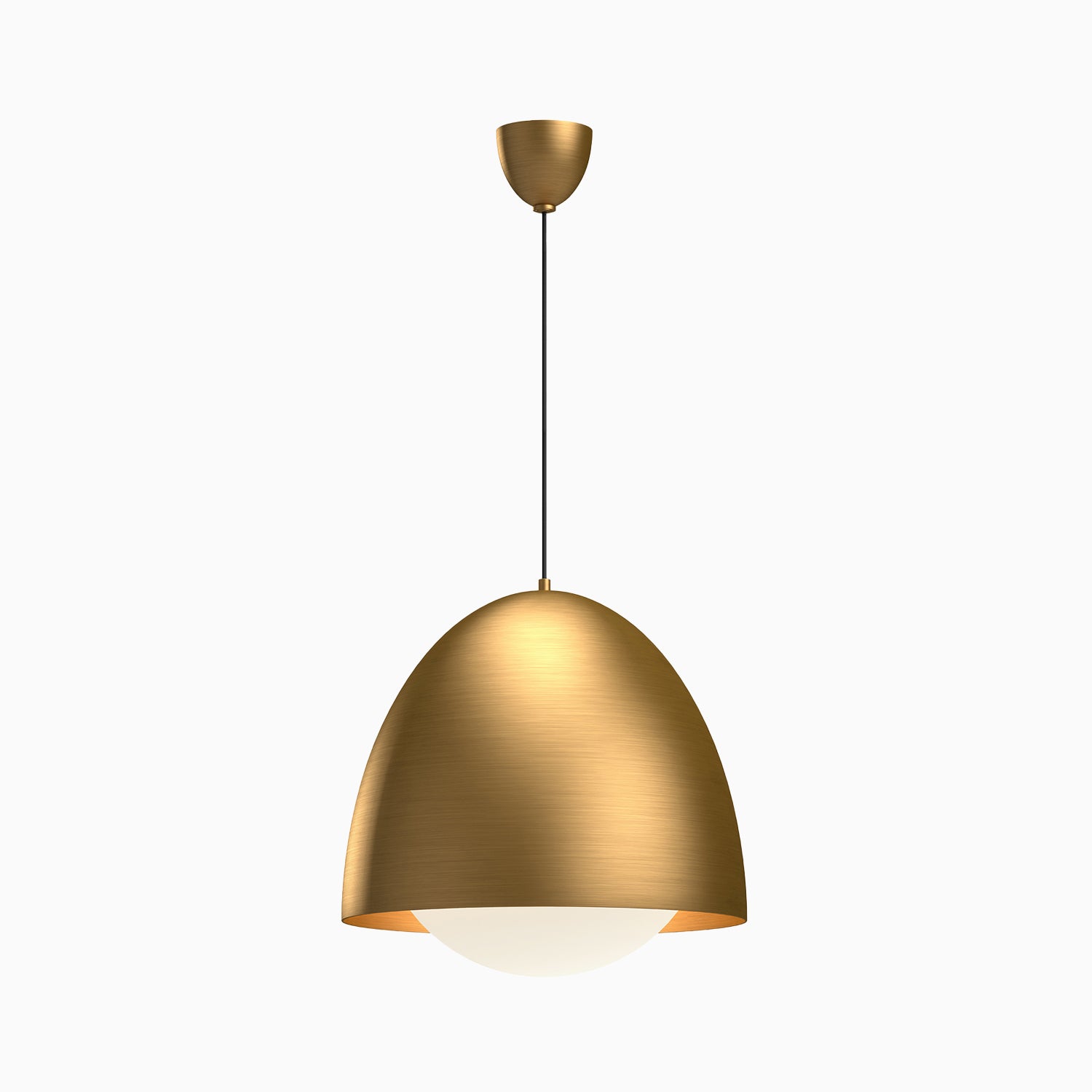 Carrey 20" 1 Light Pendant in Aged Gold/Opal Matte Glass