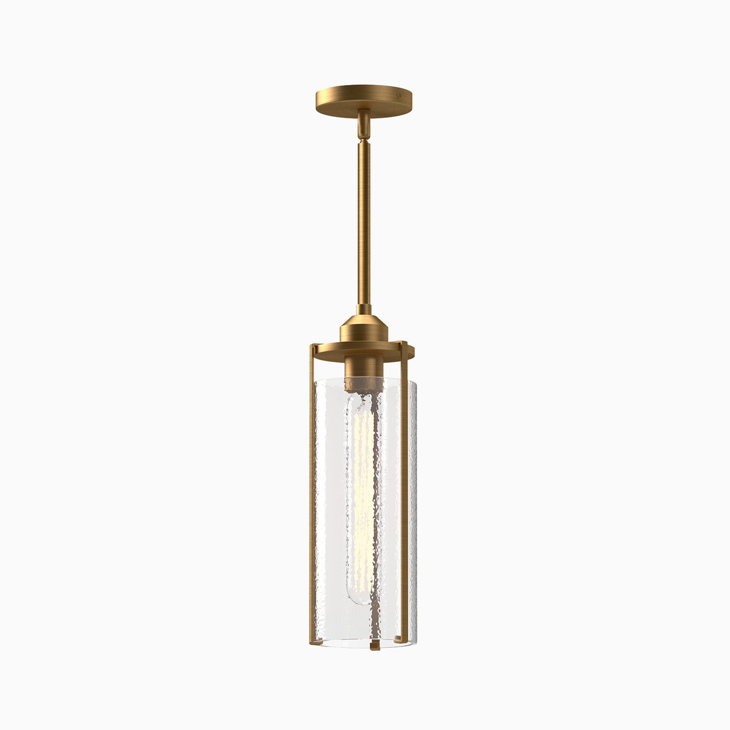 Howell 5" 1 Light Pendant in Aged Gold/Clear Water Glass