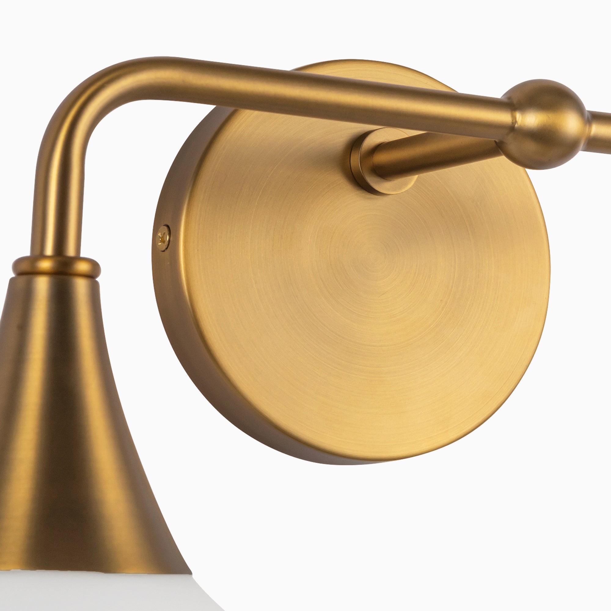 Eleanor 17" 2 Lights Vanity Light in Aged Gold/Opal Matte Glass