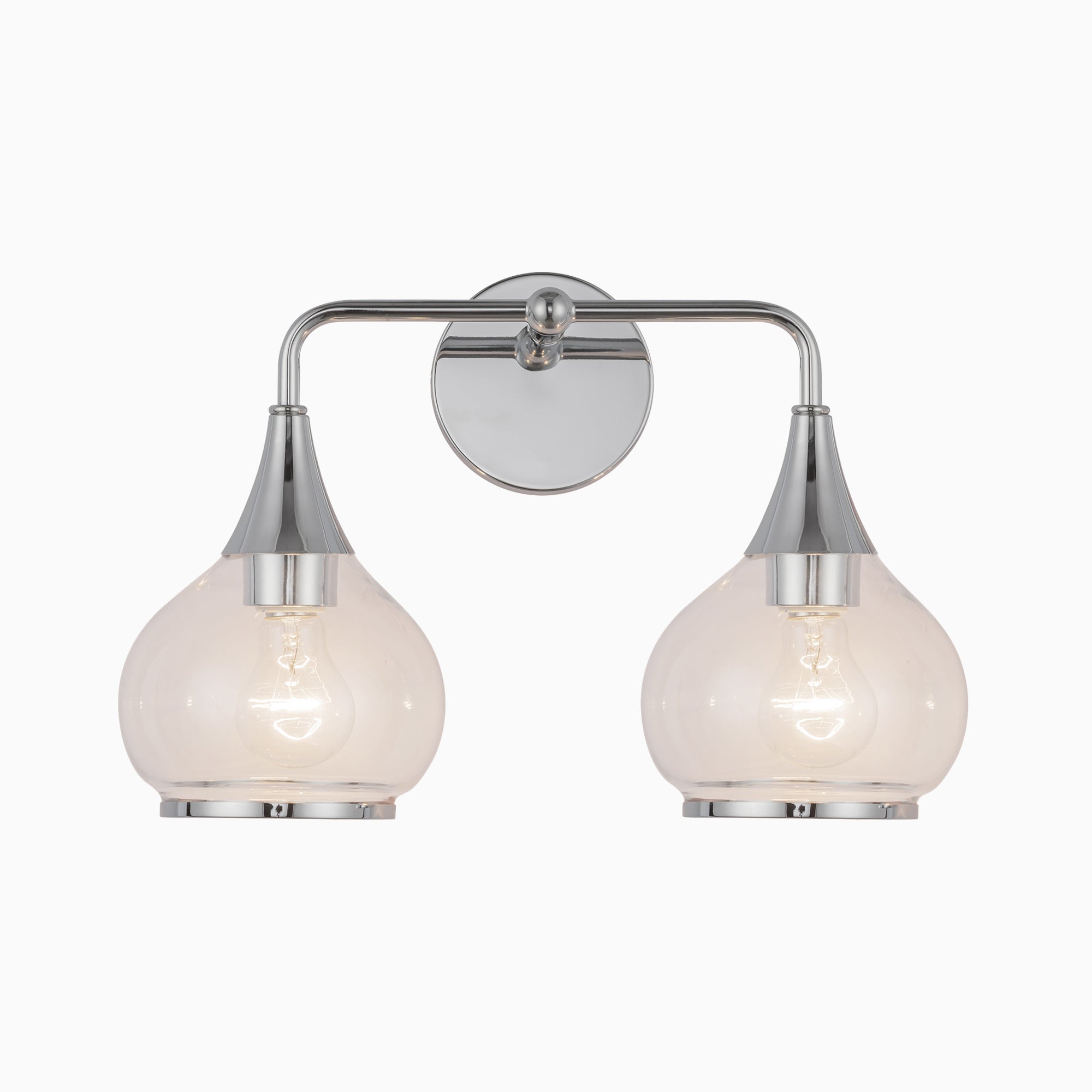 Eleanor 17" 2 Lights Vanity Light in Chrome/Clear Glass