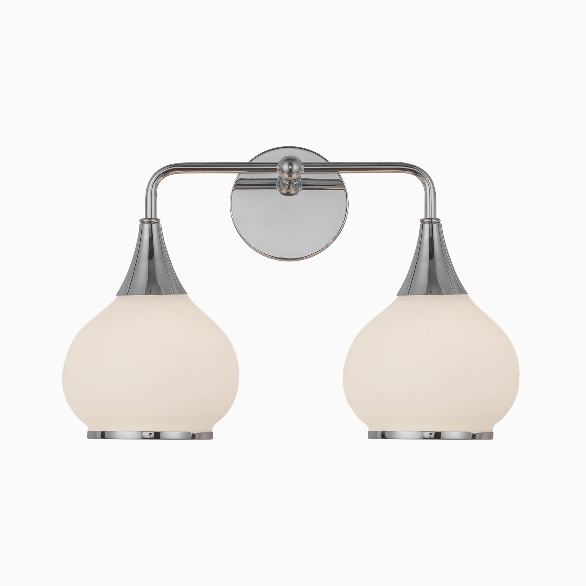 Eleanor 17" 2 Lights Vanity Light in Chrome/Opal Matte Glass