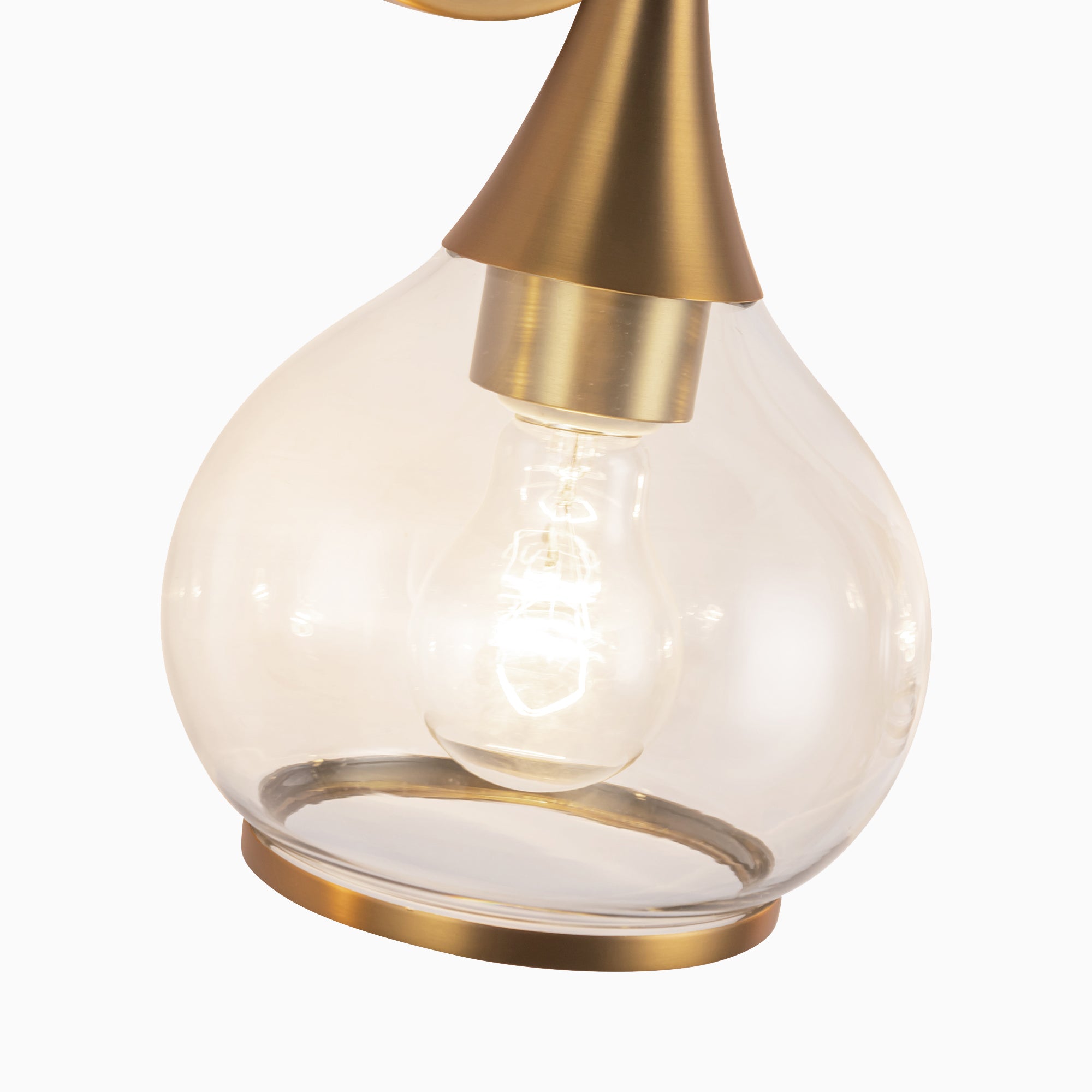 Eleanor 26" 3 Lights Vanity Light in Aged Gold/Clear Glass
