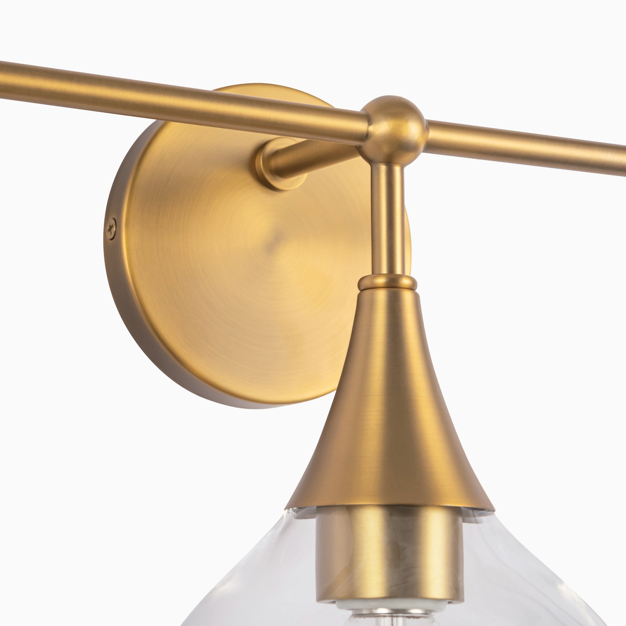 Eleanor 26" 3 Lights Vanity Light in Aged Gold/Clear Glass