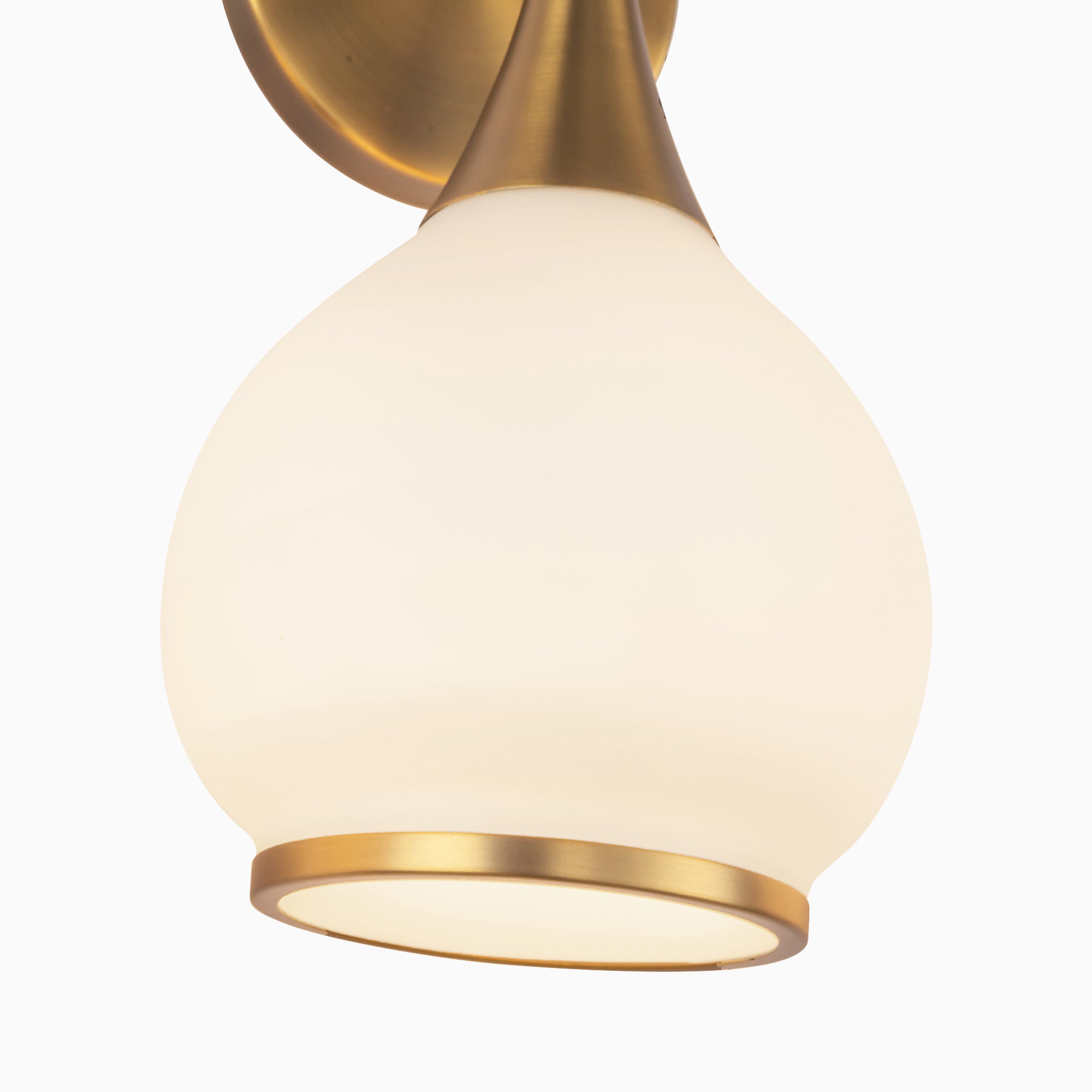 Eleanor 26" 3 Lights Vanity Light in Aged Gold/Opal Matte Glass