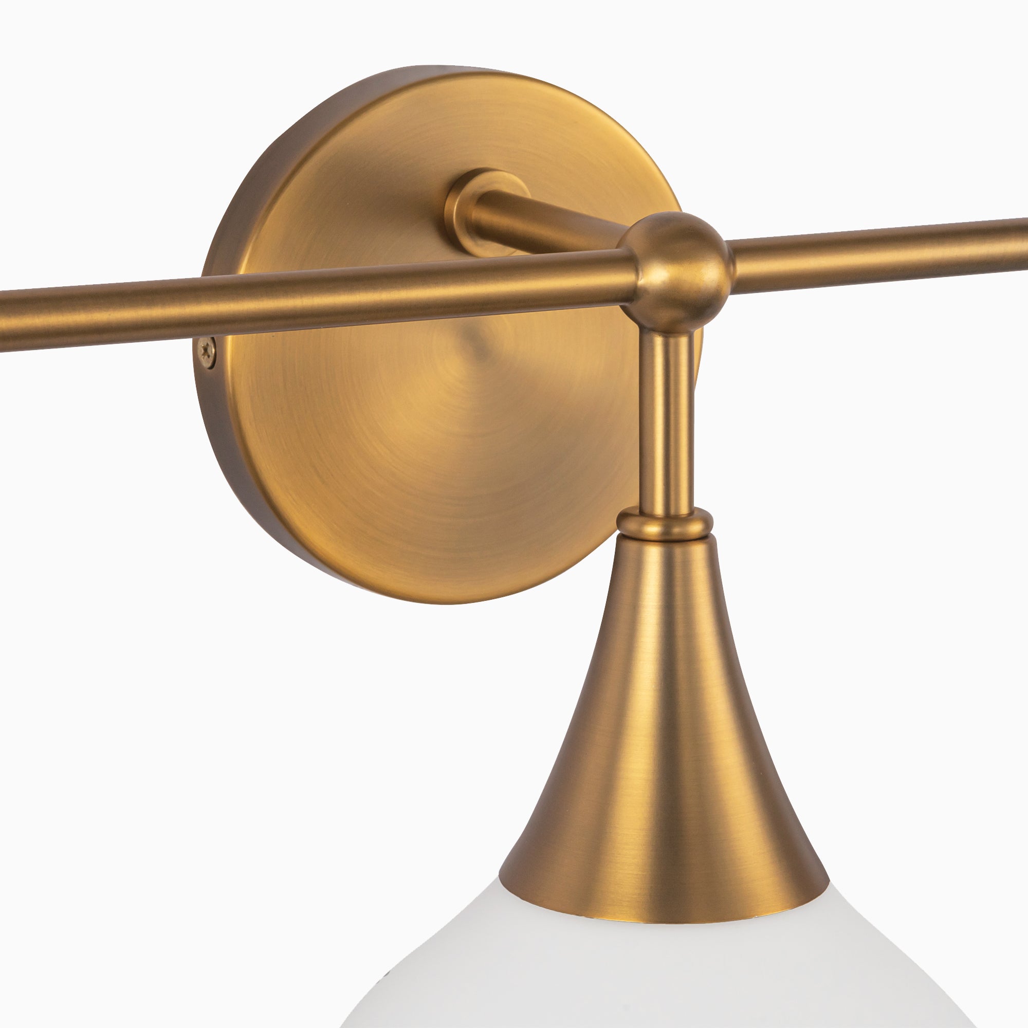Eleanor 26" 3 Lights Vanity Light in Aged Gold/Opal Matte Glass