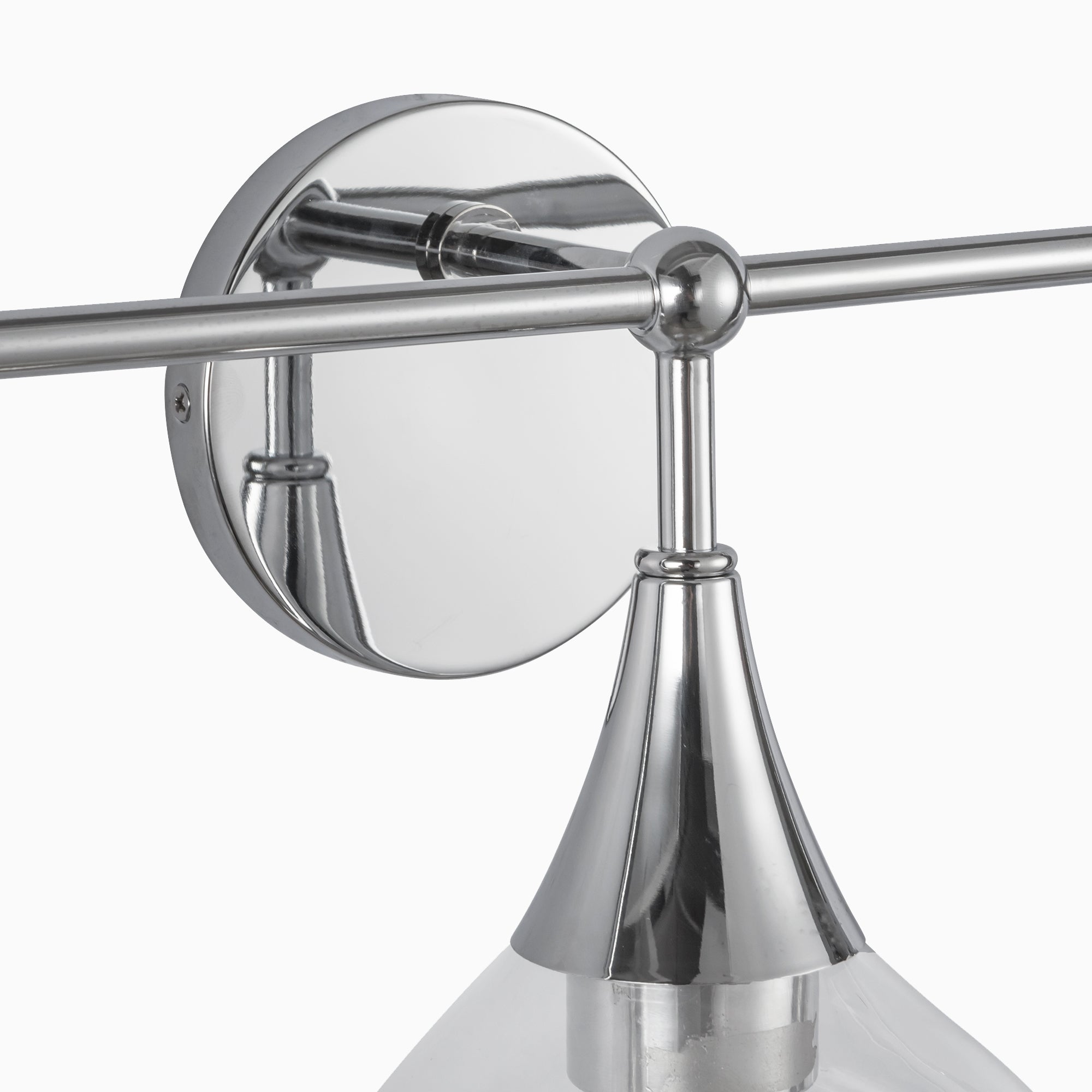 Eleanor 26" 3 Lights Vanity Light in Chrome/Clear Glass