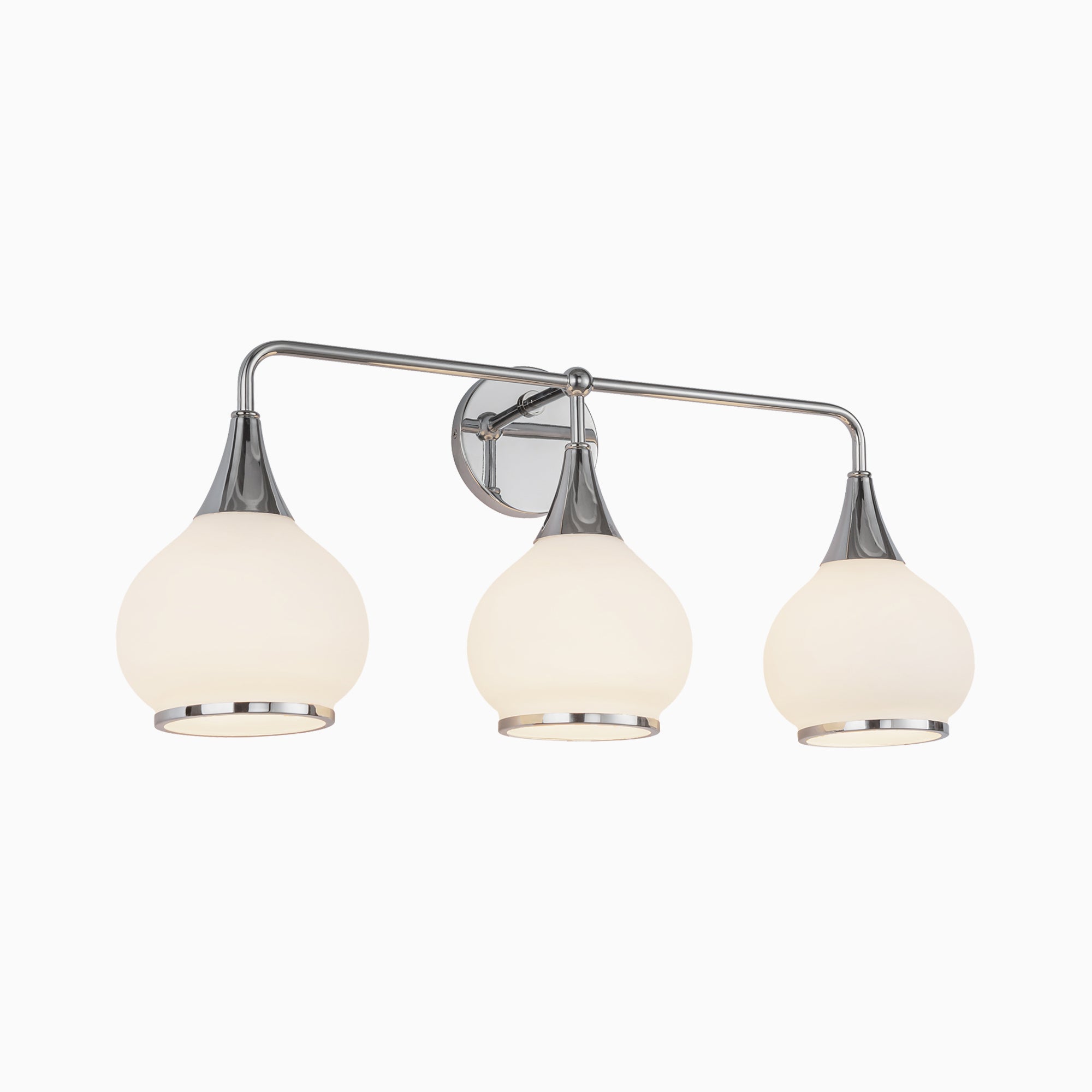 Eleanor 26" 3 Lights Vanity Light in Chrome/Opal Matte Glass