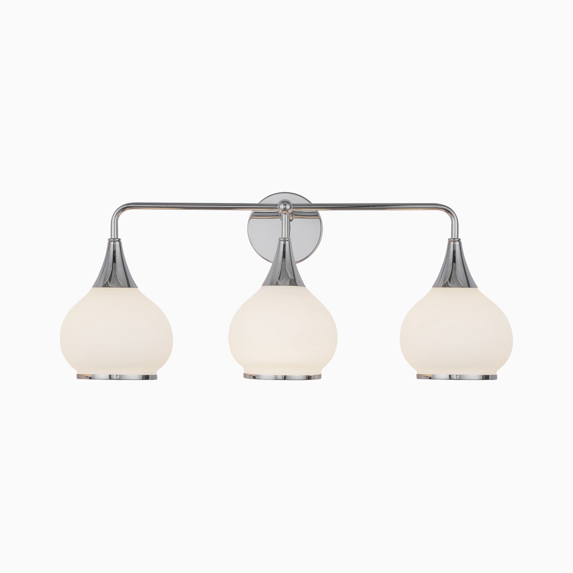 Eleanor 26" 3 Lights Vanity Light in Chrome/Opal Matte Glass