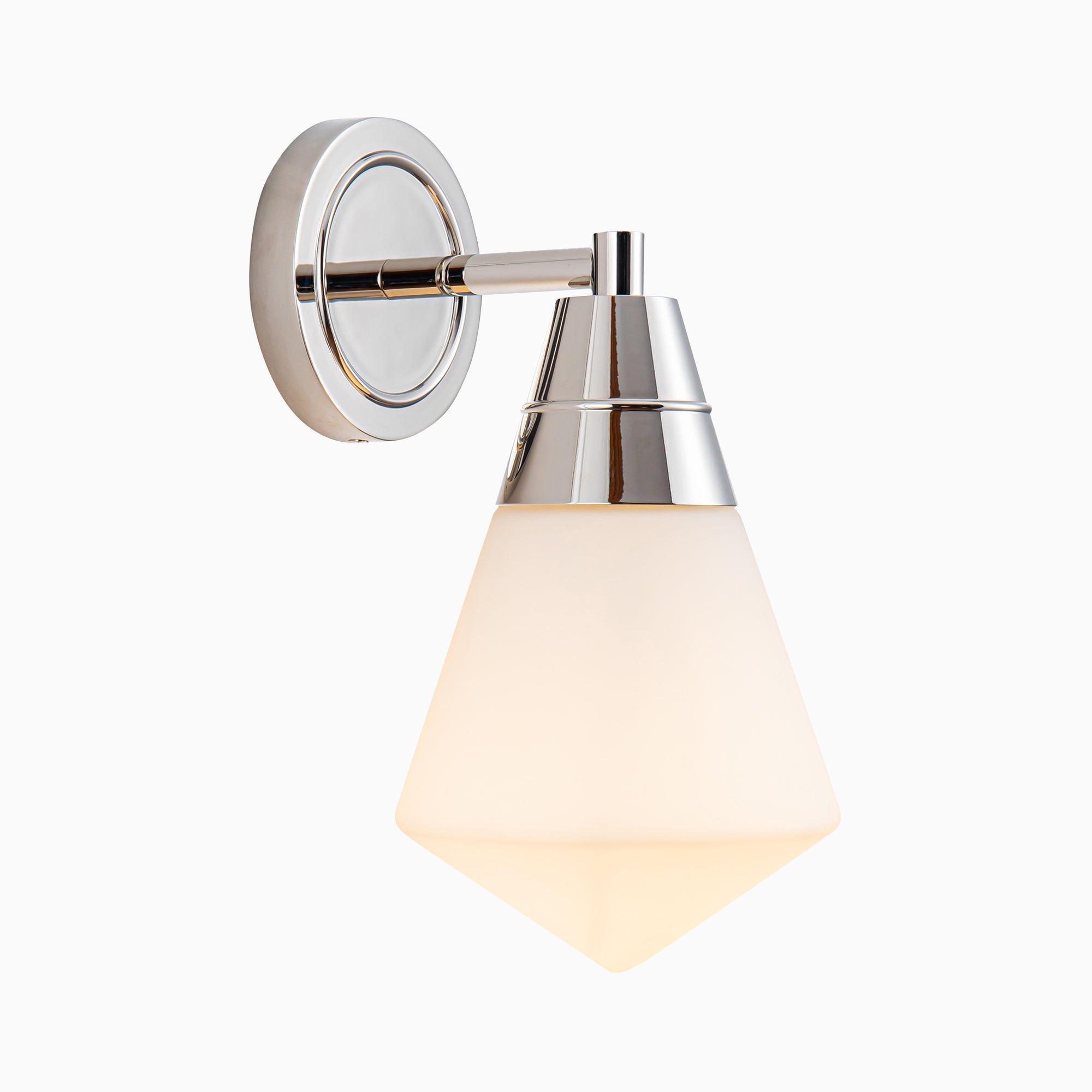 Irene 6" 1 Light Wall/Vanity Light in Polished Nickel/Opal Matte Glass