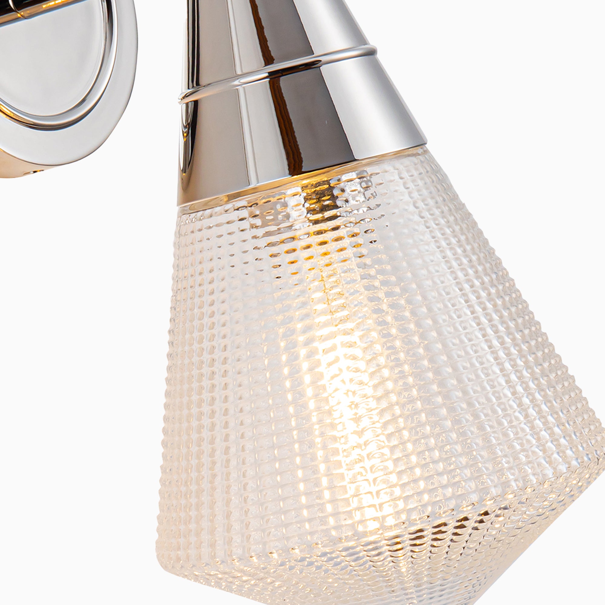 Irene 6" 1 Light Wall/Vanity Light in Polished Nickel/Prismatic Glass