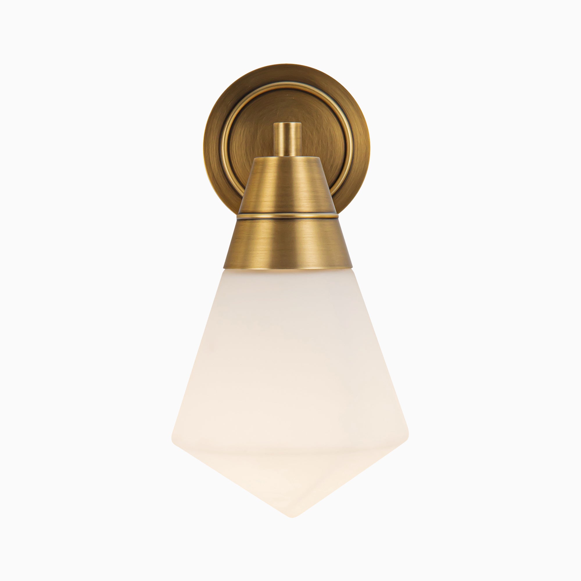 Irene 6" 1 Light Wall/Vanity Light in Vintage Brass/Opal Matte Glass