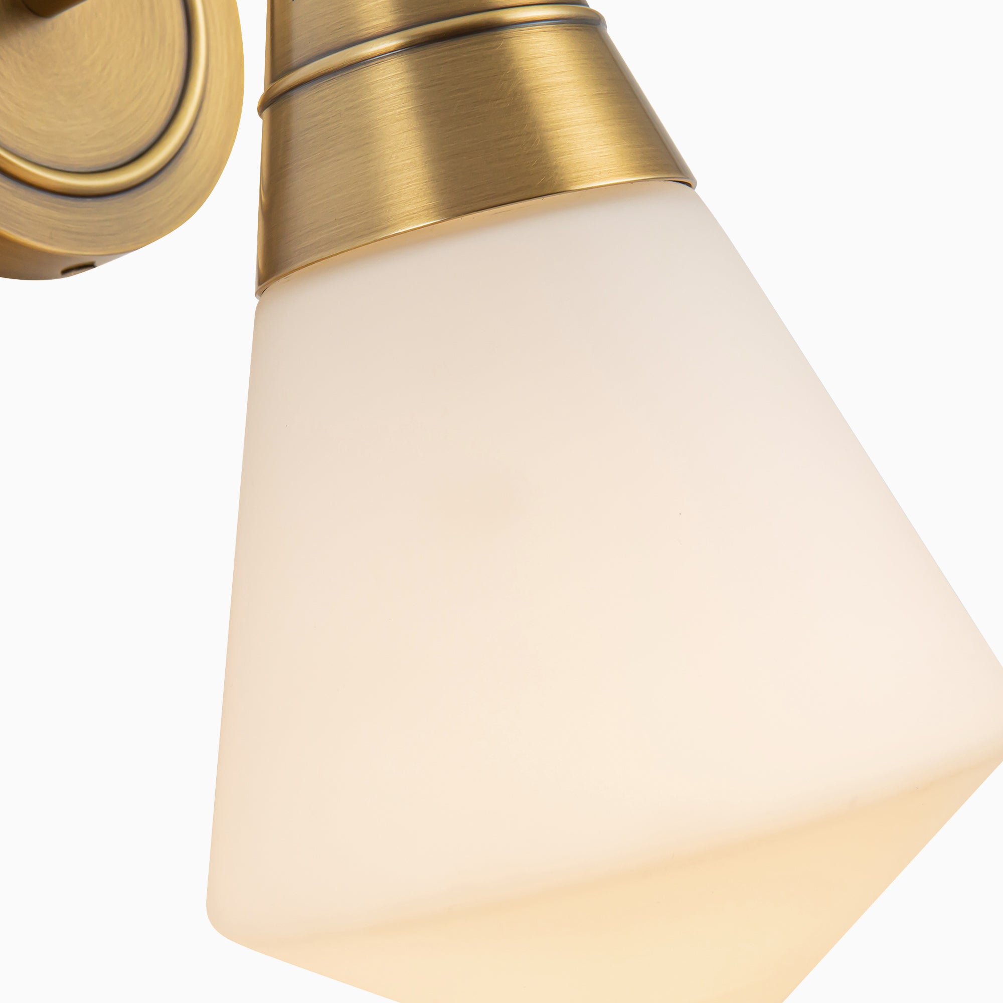 Irene 6" 1 Light Wall/Vanity Light in Vintage Brass/Opal Matte Glass