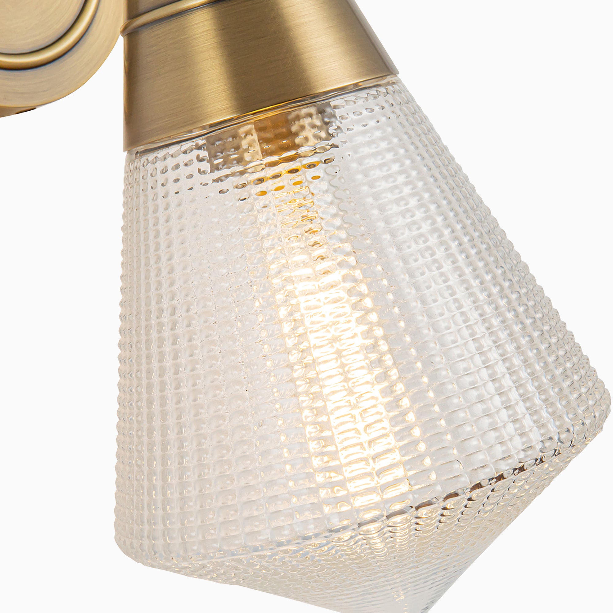 Irene 6" 1 Light Wall/Vanity Light in Vintage Brass/Prismatic Glass