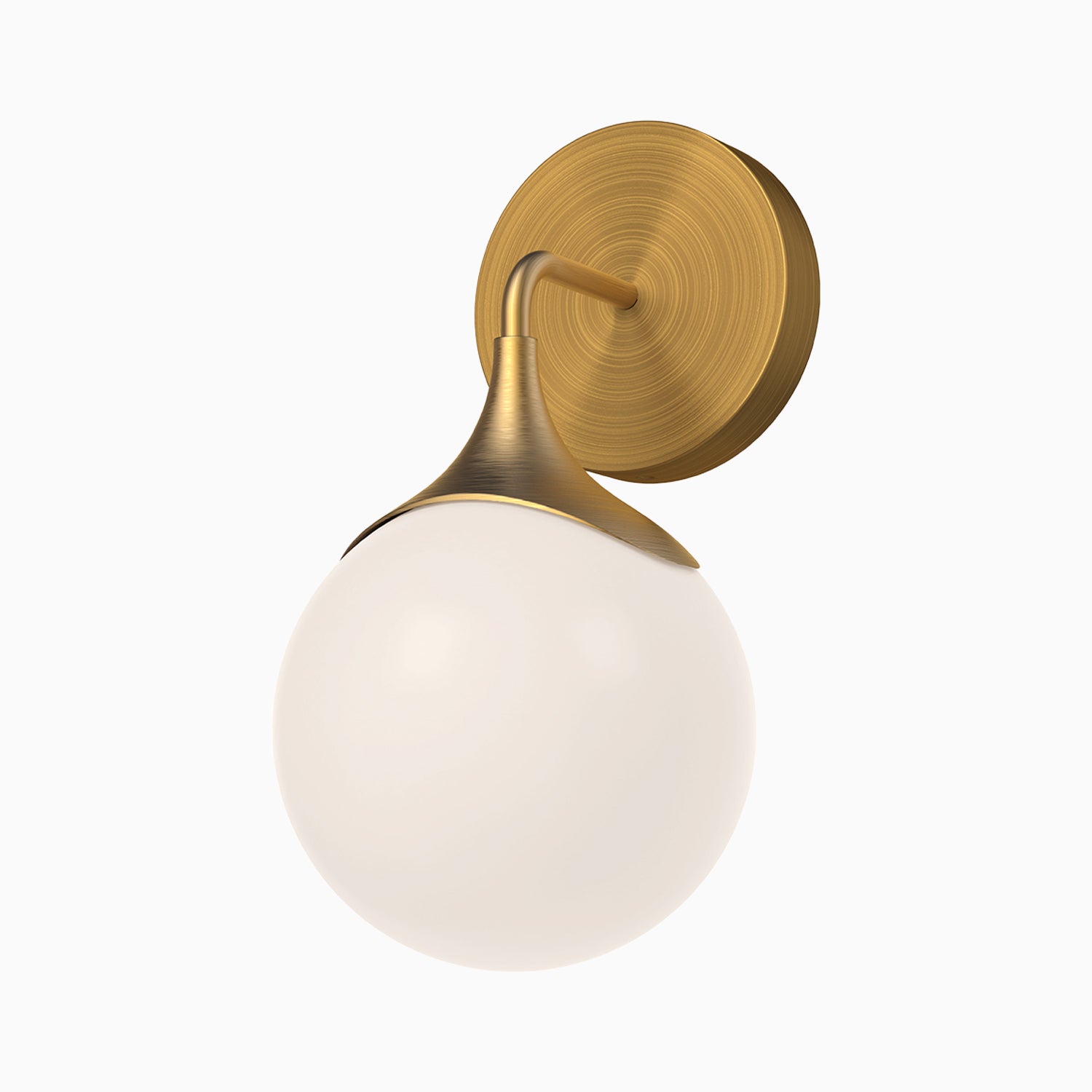 Sylvia 12" 1 Light Wall/Vanity Light in Aged Gold/Opal Matte Glass