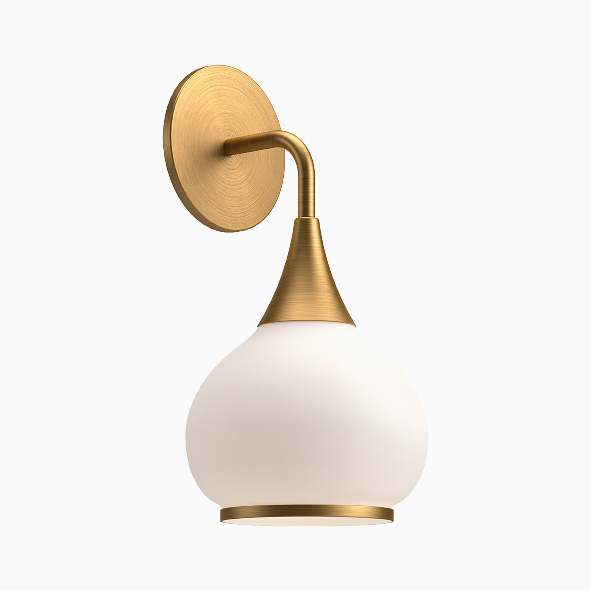 Eleanor 6" 1 Light Wall/Vanity Light in Aged Gold/Opal Matte Glass