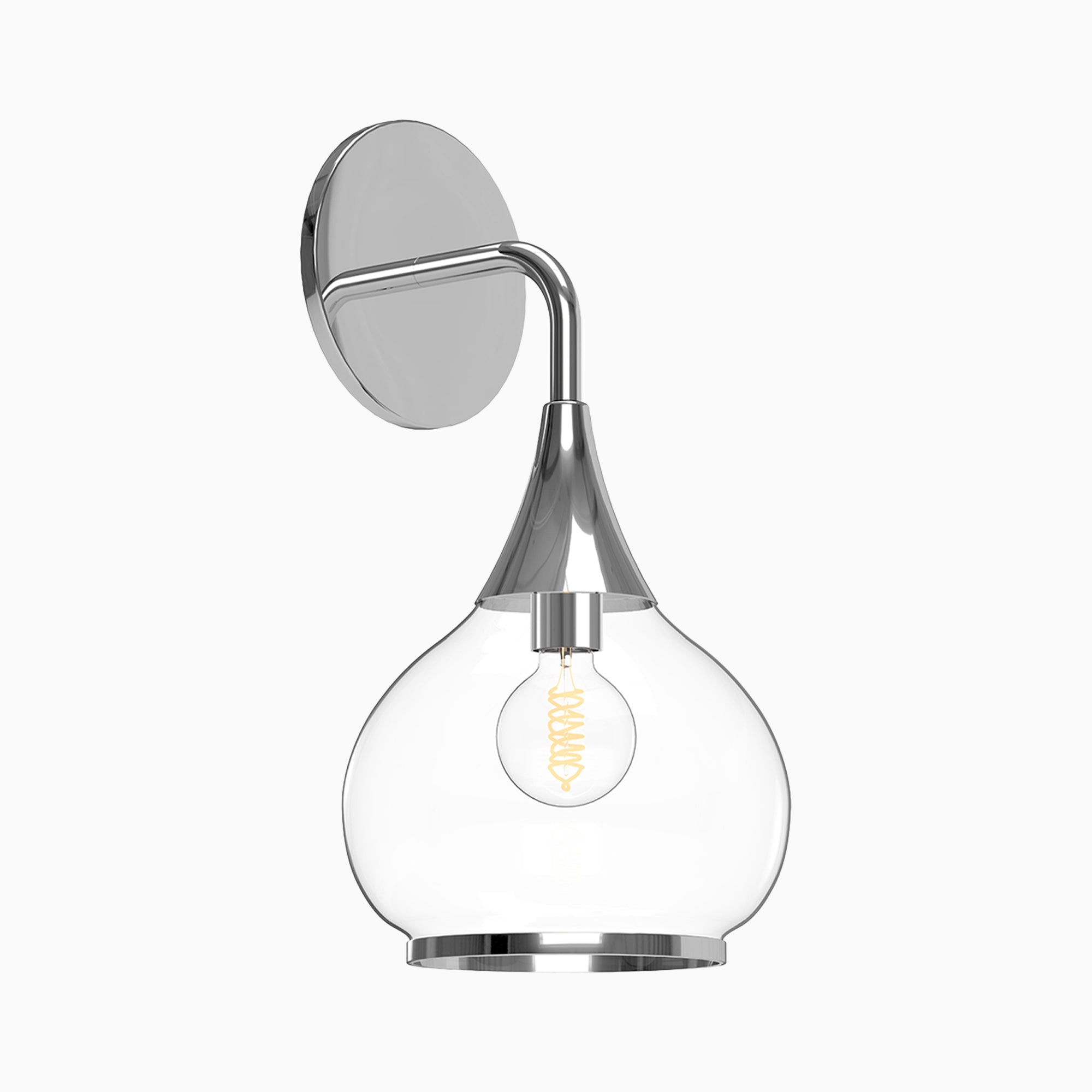 Eleanor 6" 1 Light Wall/Vanity Light in Chrome/Clear Glass