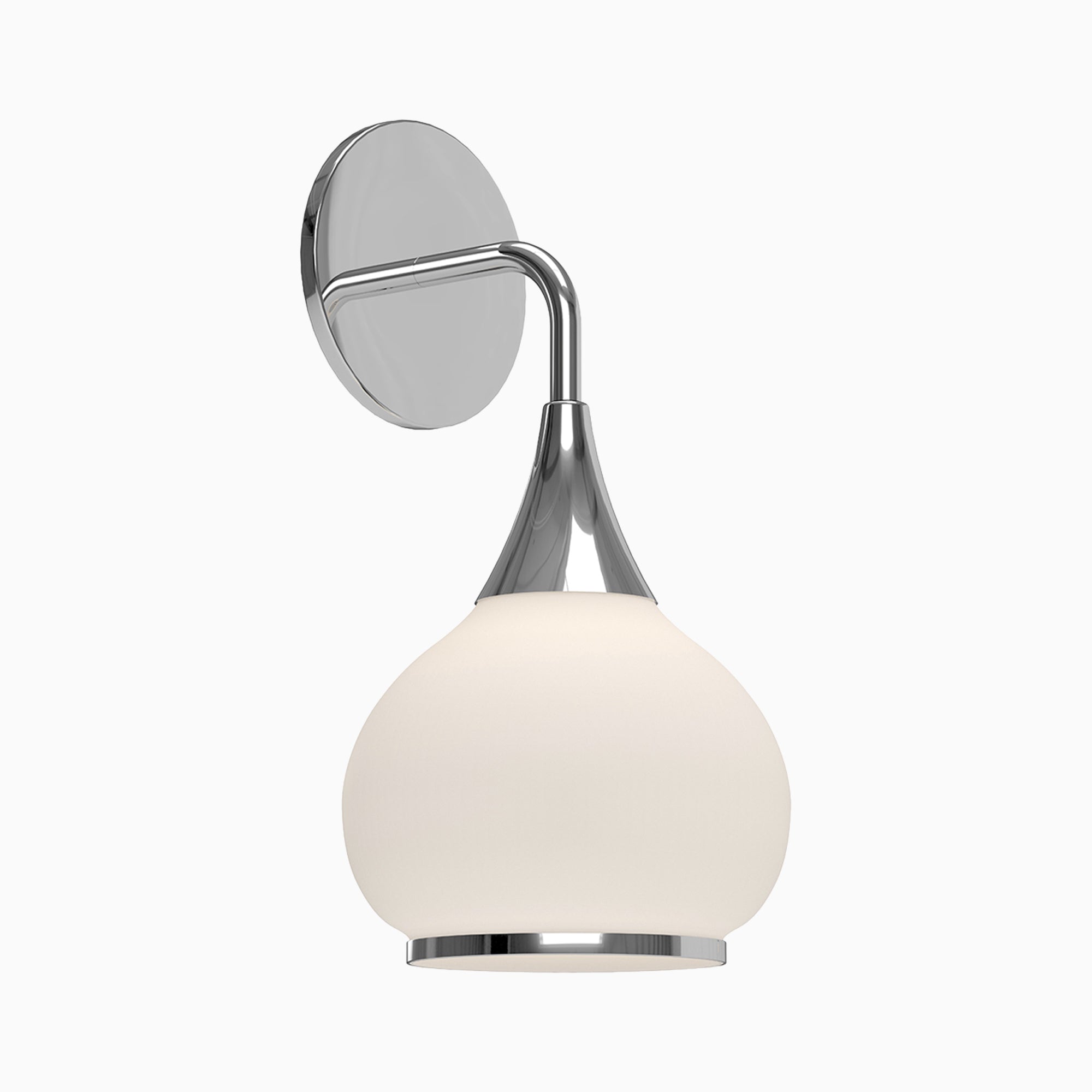 Eleanor 6" 1 Light Wall/Vanity Light in Chrome/Opal Matte Glass