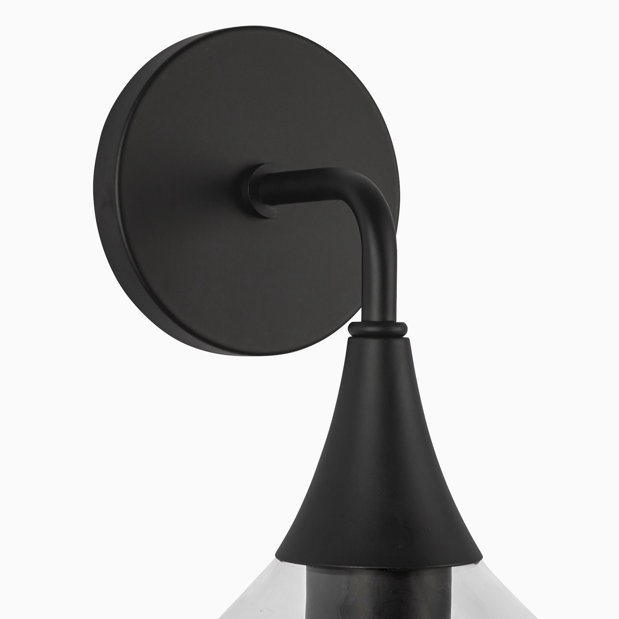 Eleanor 6" 1 Light Wall/Vanity Light in Clear Glass/Matte Black