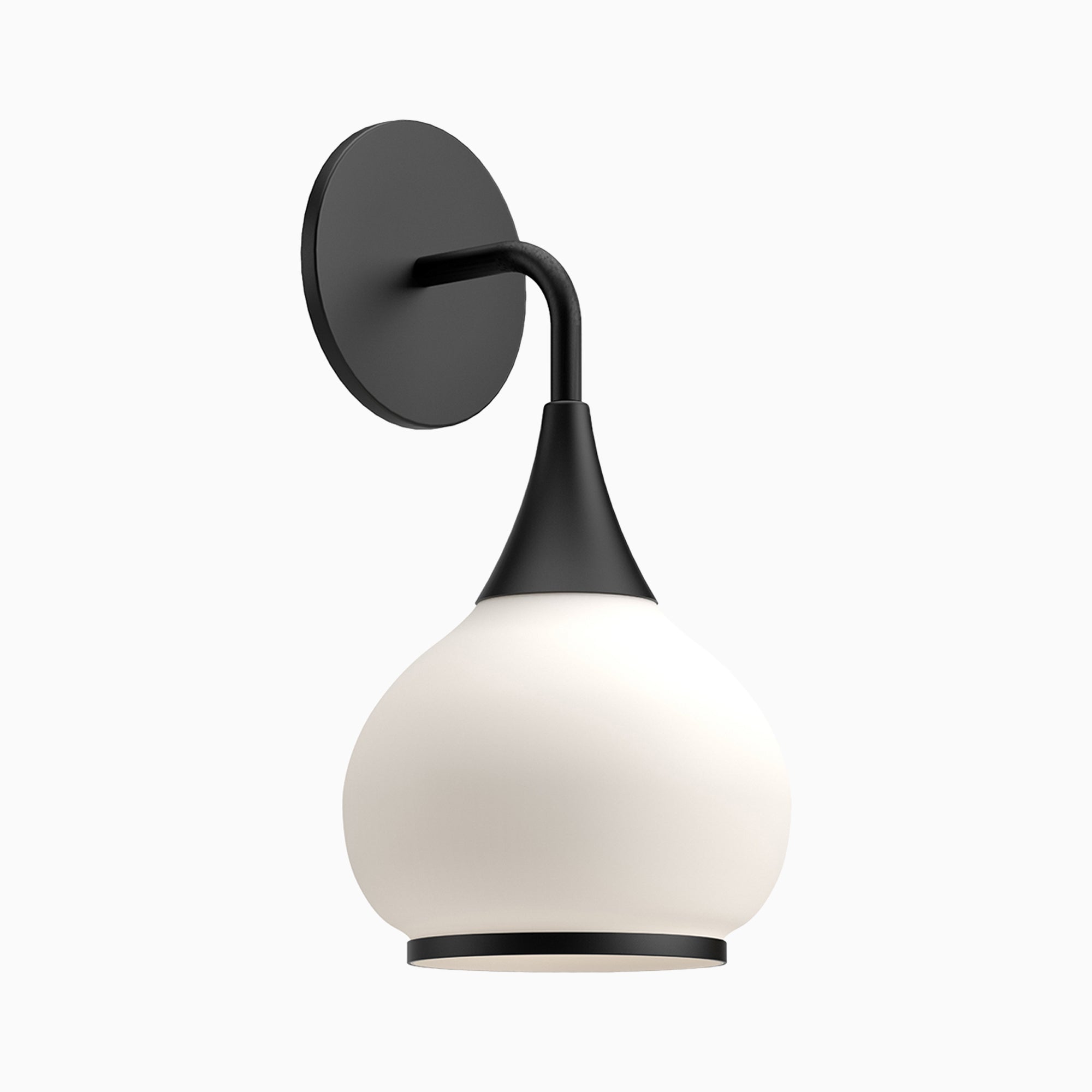 Eleanor 6" 1 Light Wall/Vanity Light in Matte Black/Opal Matte Glass