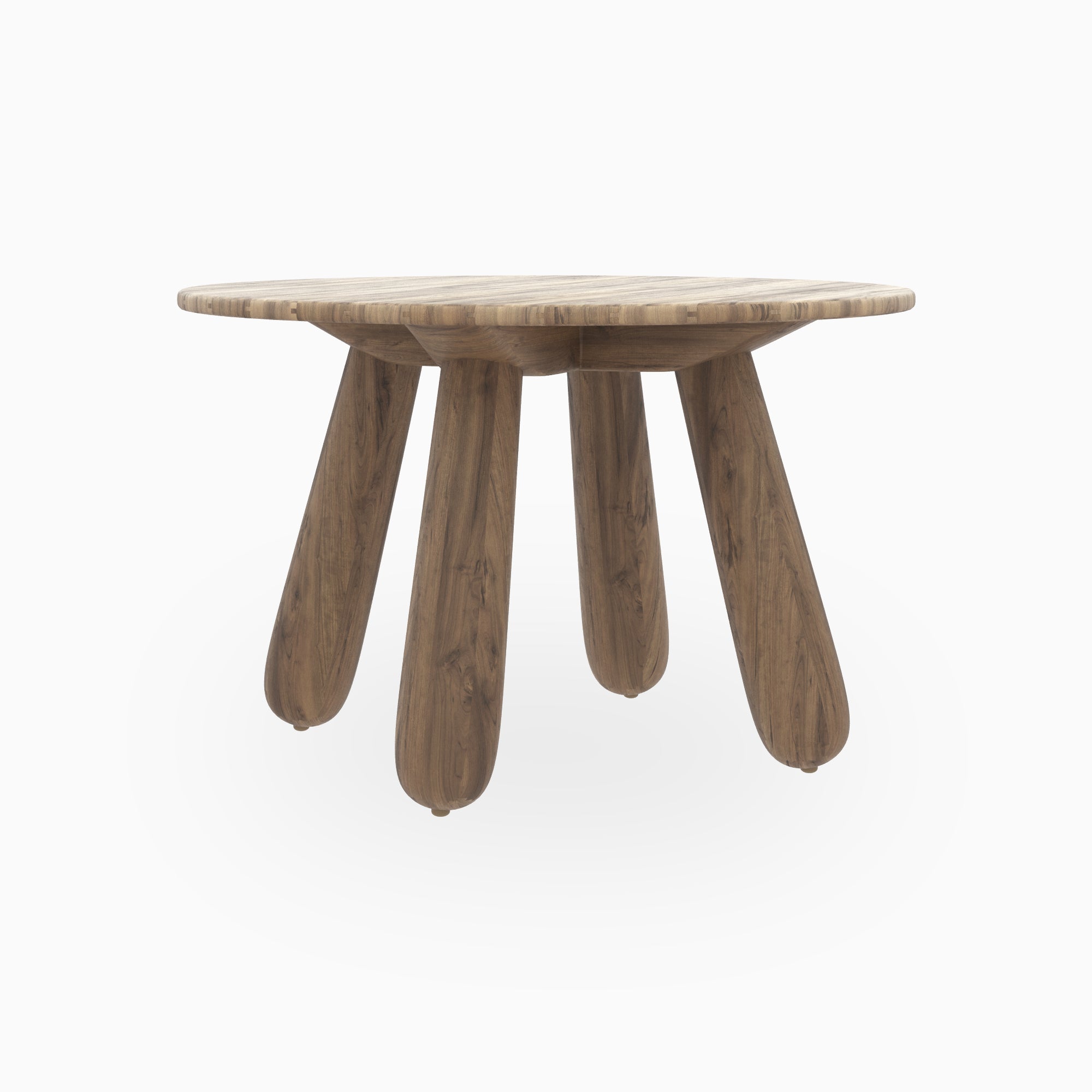 Dorien Walnut Round Dining Table, 48"