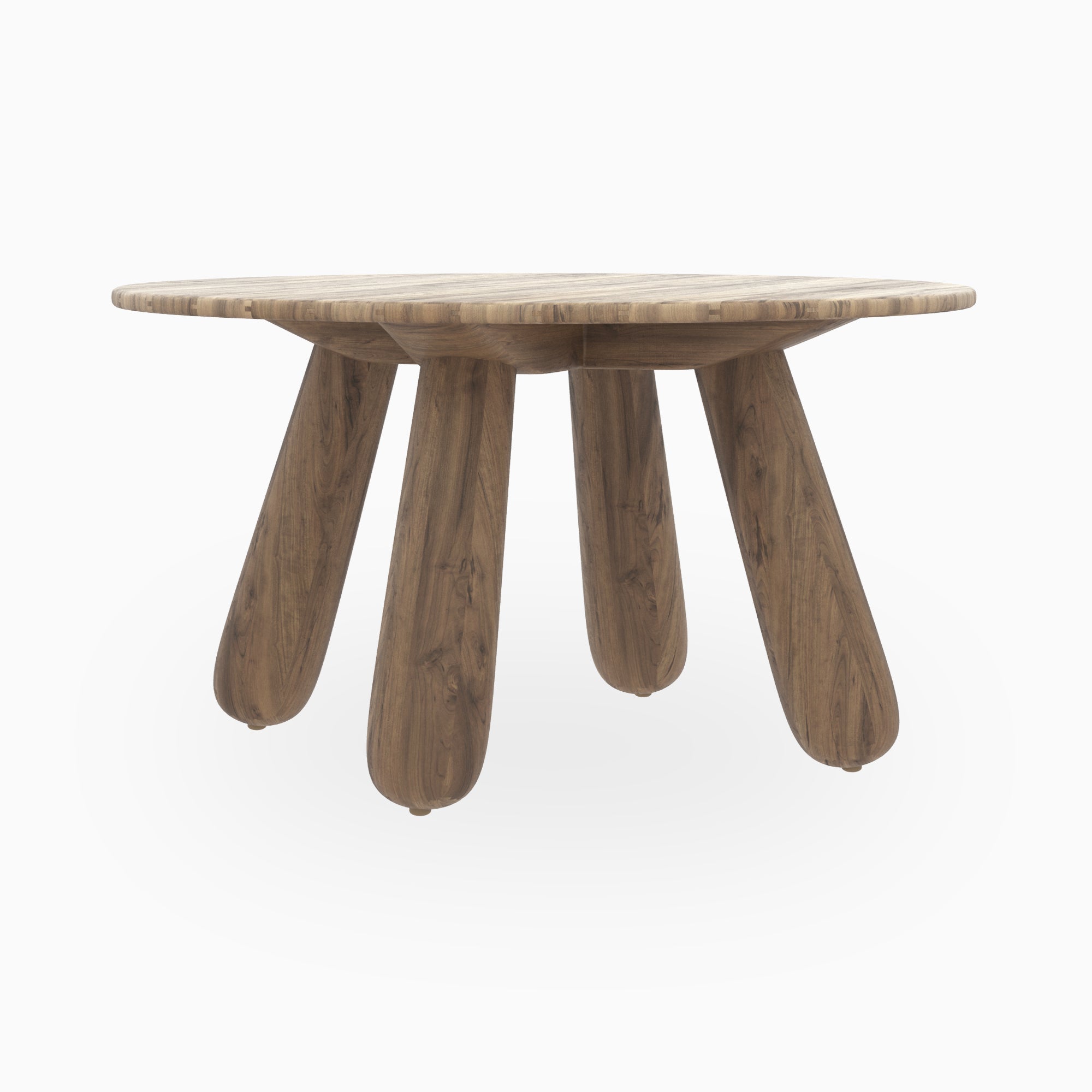 Dorien Walnut Round Dining Table, 60"