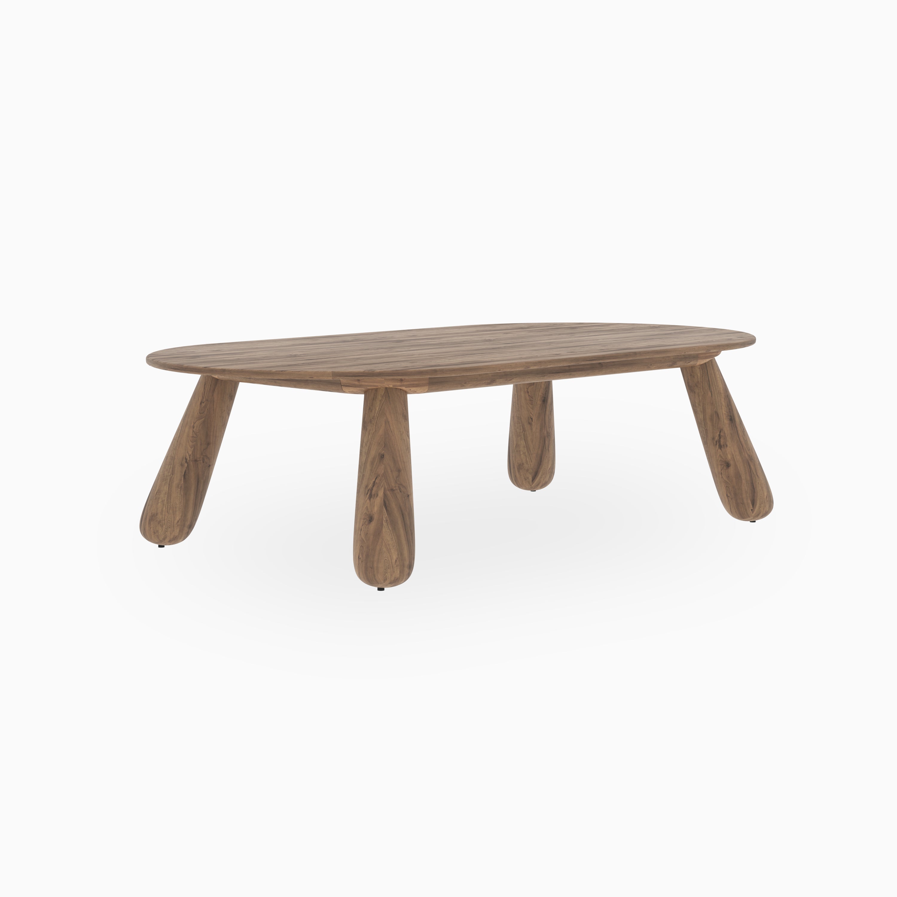 Dorien Walnut Oval Dining Table, 80"