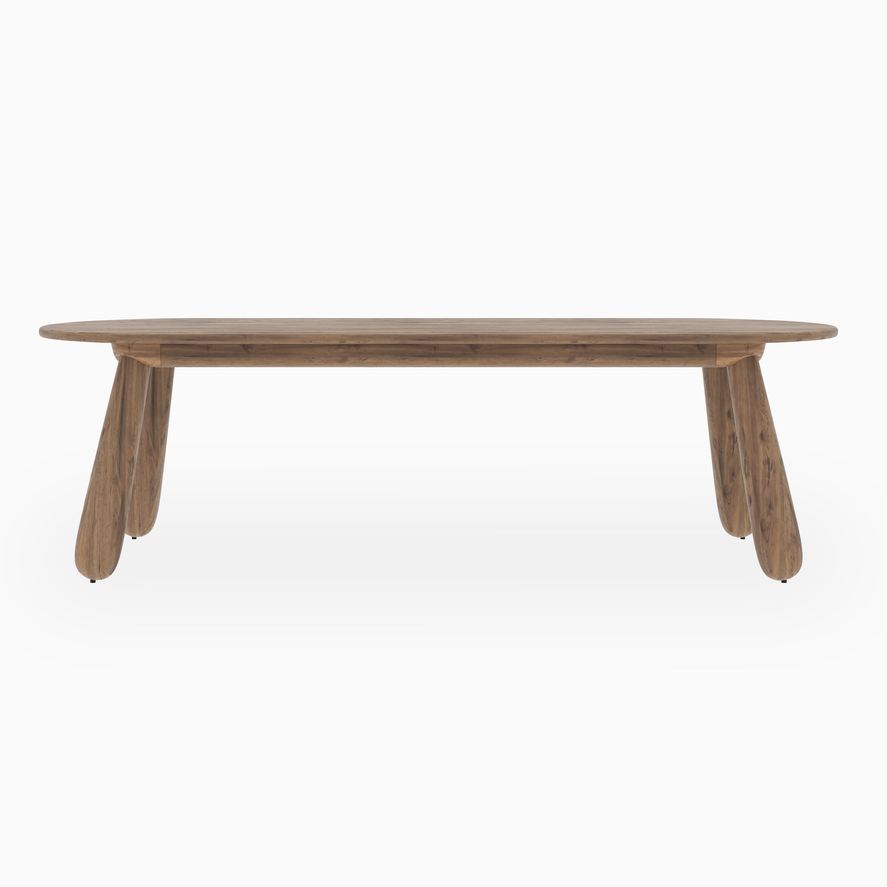 Dorien Walnut Oval Dining Table, 110"