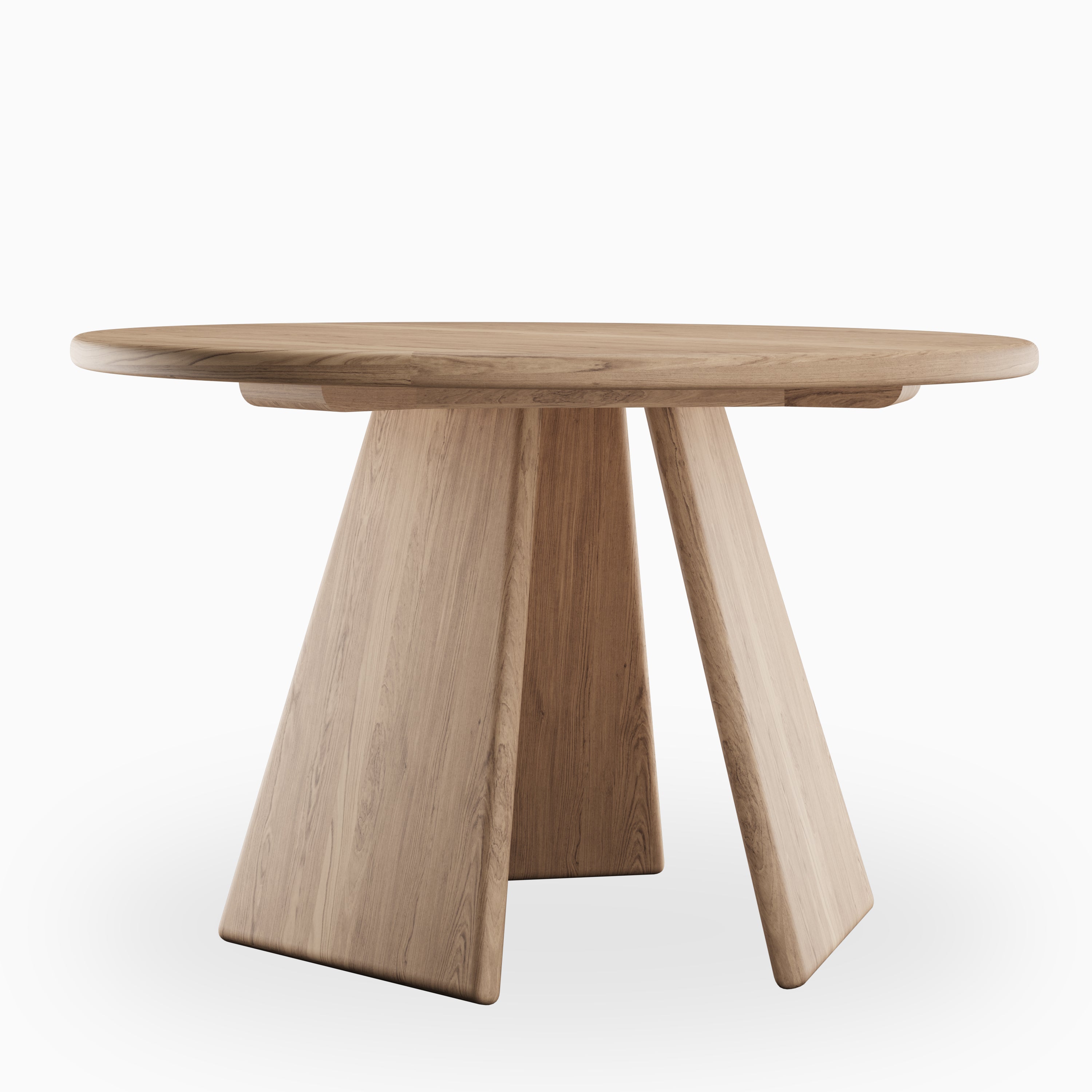 Corentin Walnut Round Dining Table in Matte, 48"