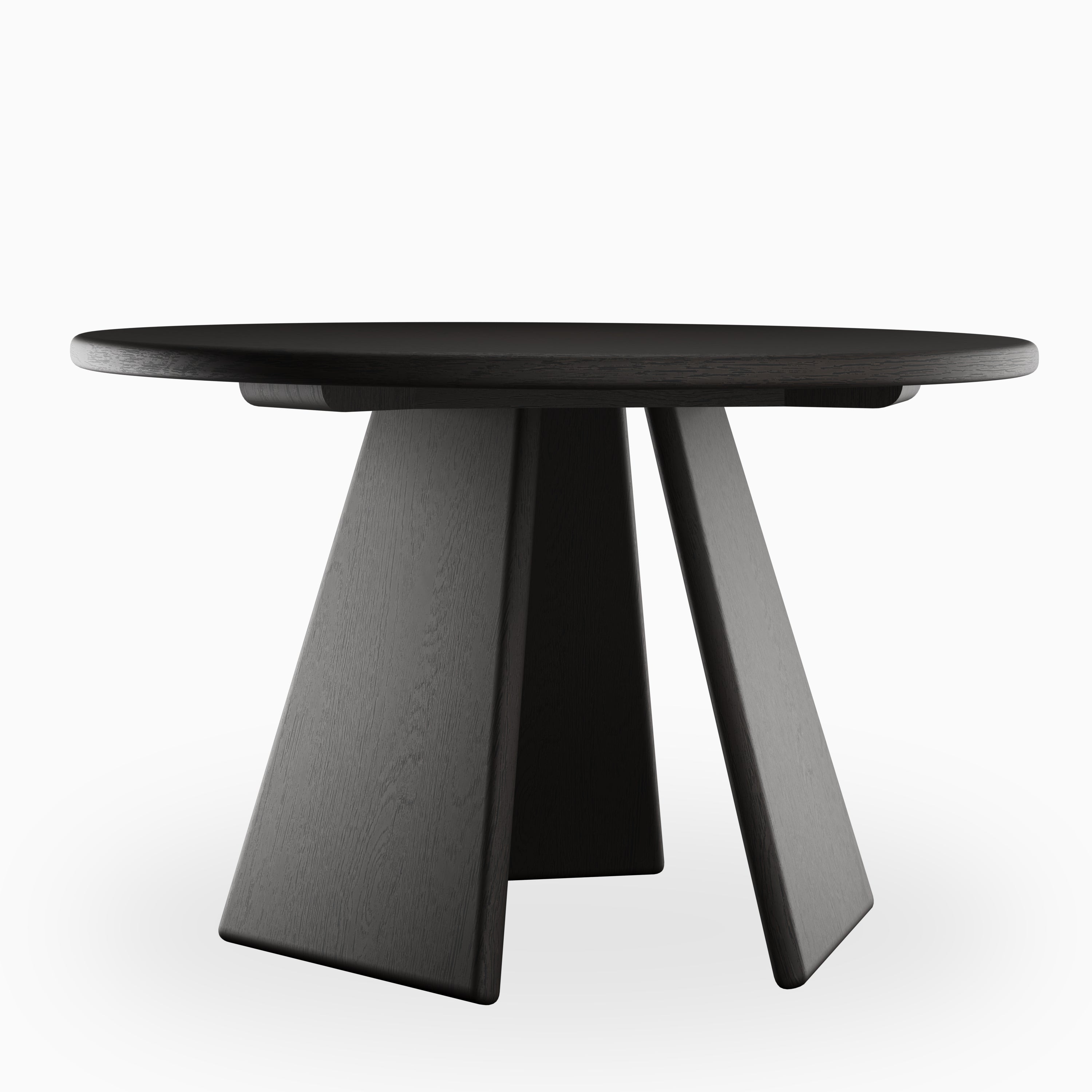 Corentin Ash Round Dining Table in Wenge, 48"