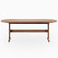 Fleurin Walnut Oval Dining Table in Matte, 84"