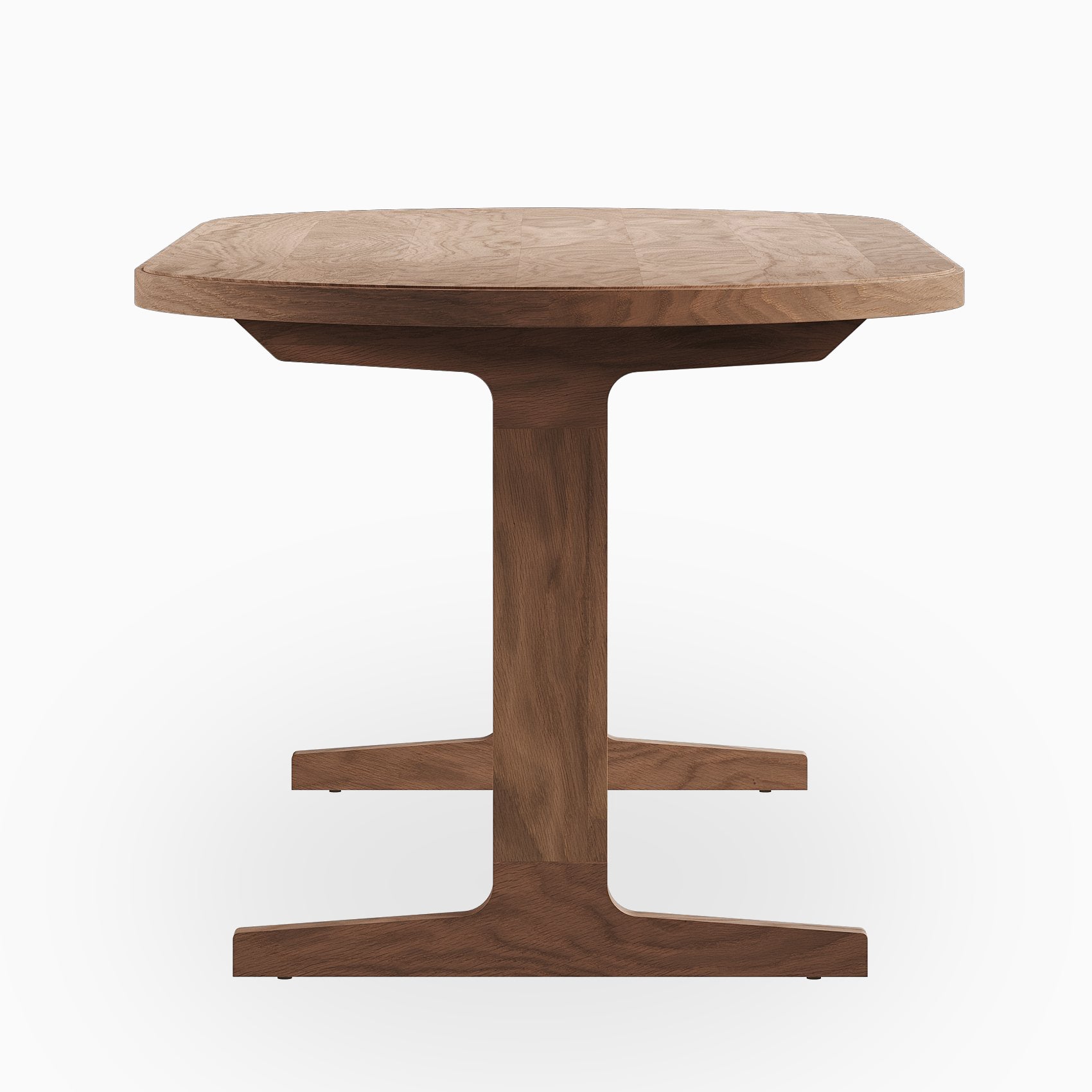 Fleurin Walnut Oval Dining Table in Matte, 84"