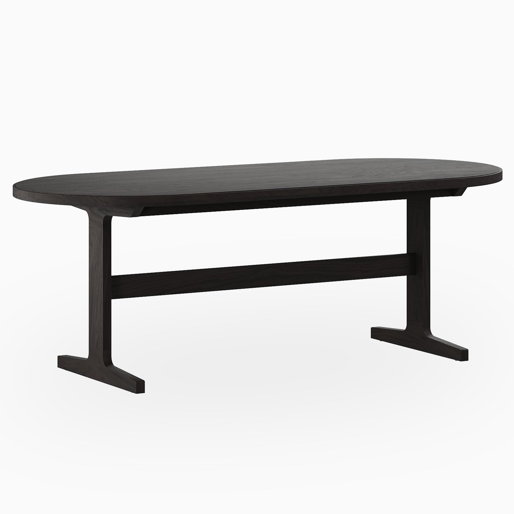 Fleurin Ash Oval Dining Table in Wenge, 84"