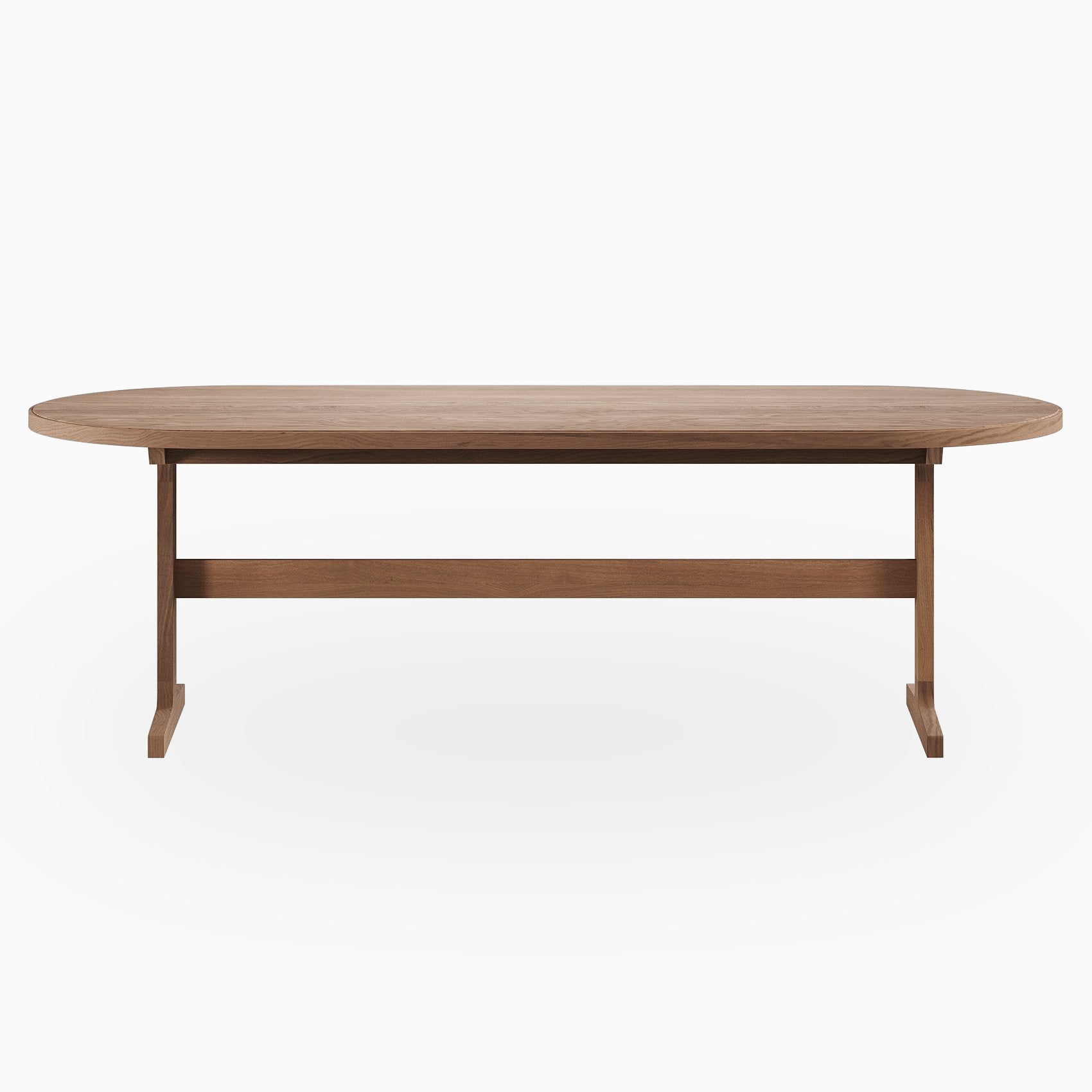 Fleurin Walnut Oval Dining Table in Matte, 96"