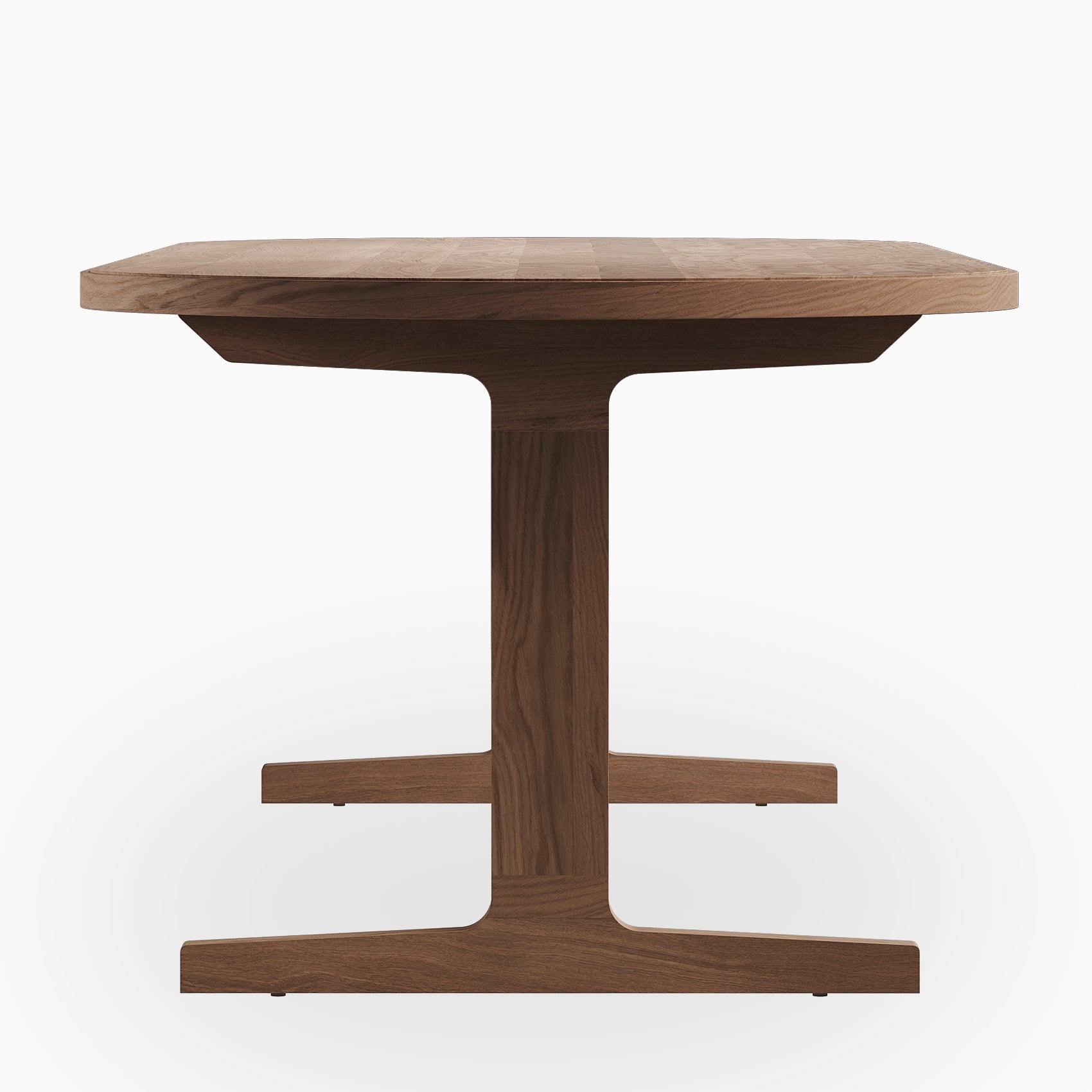 Fleurin Walnut Oval Dining Table in Matte, 96"