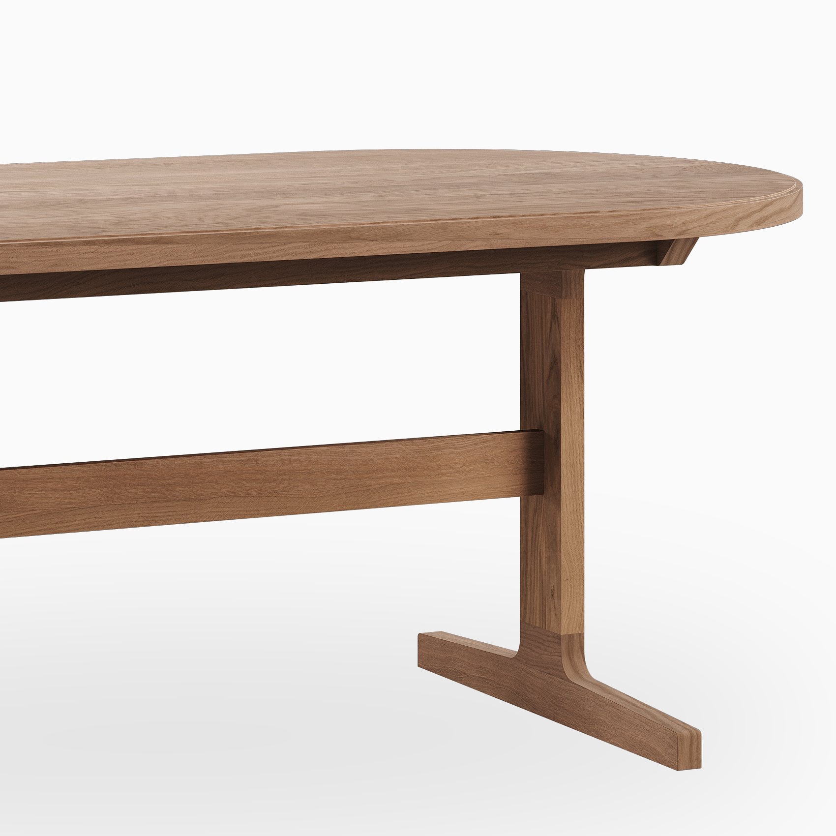 Fleurin Walnut Oval Dining Table in Matte, 96"