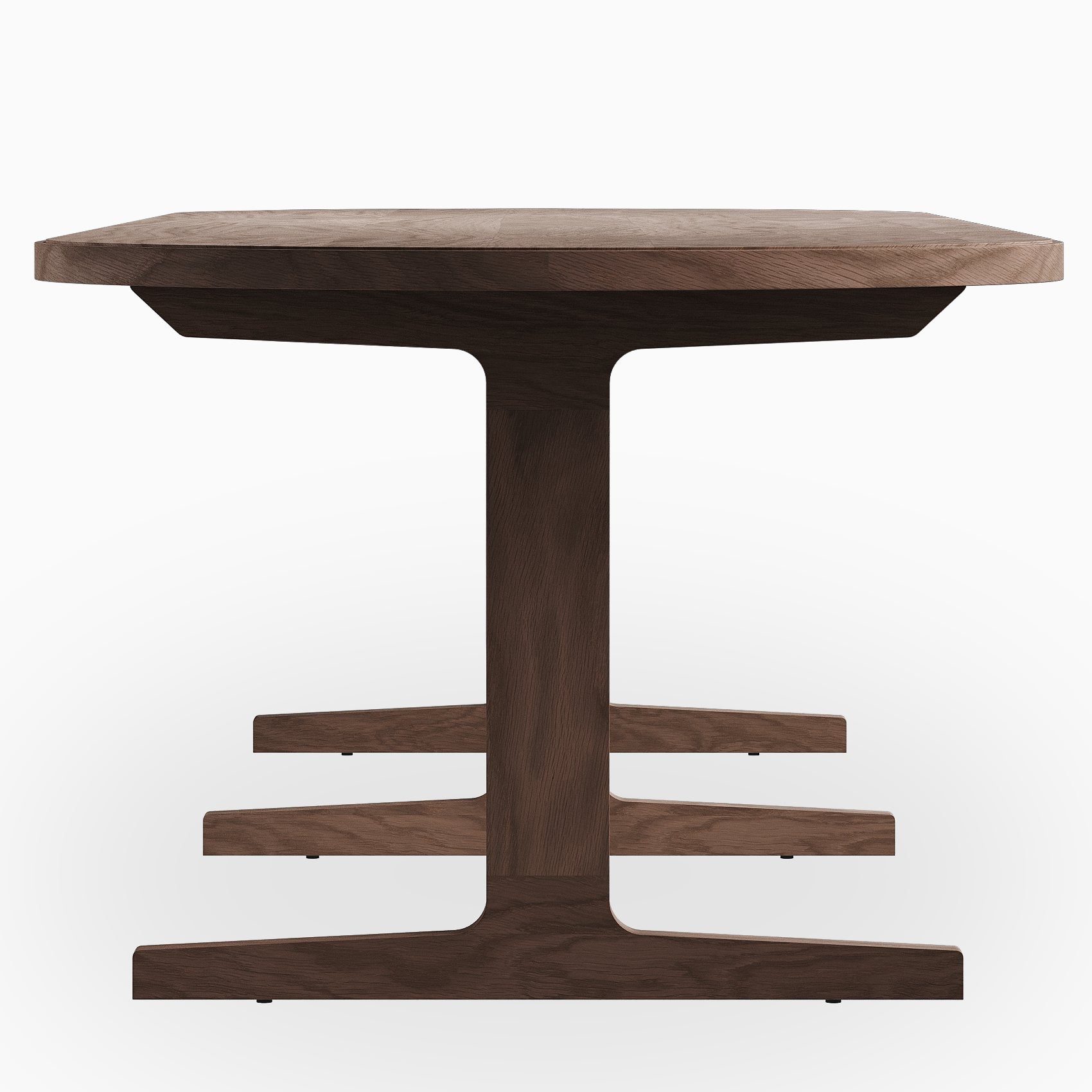 Fleurin Walnut Oval Dining Table in Matte, 120"