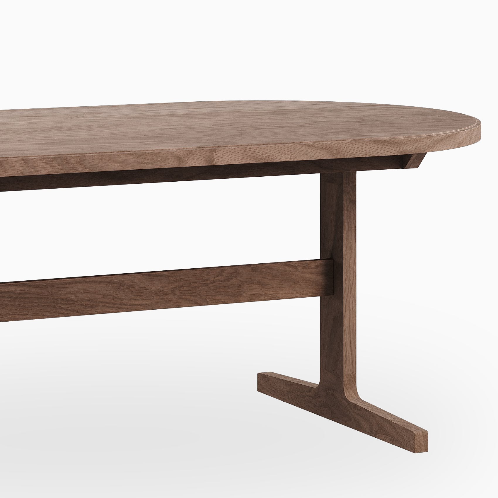 Fleurin Walnut Oval Dining Table in Matte, 120"