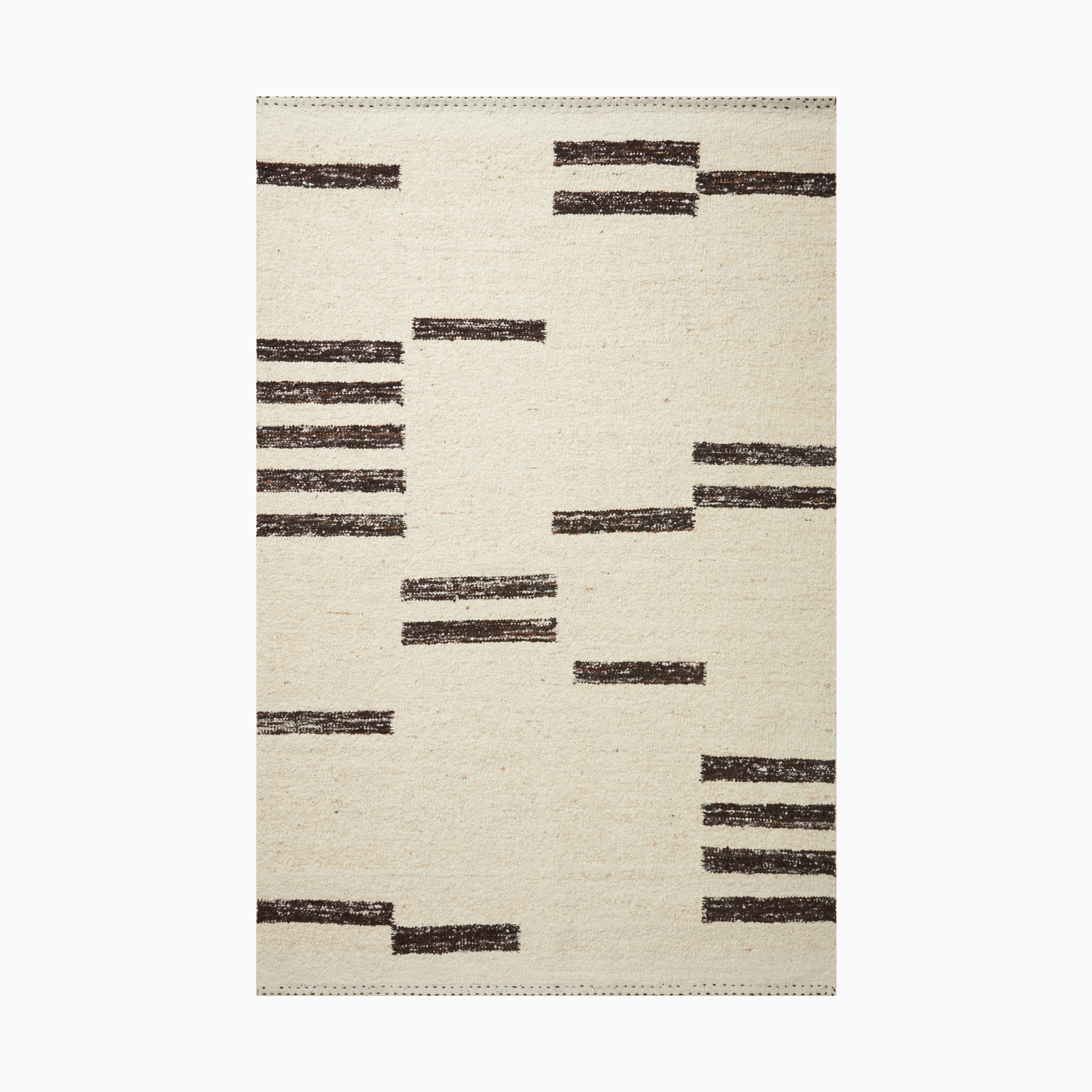 Bowie Rug in Oat / Espresso