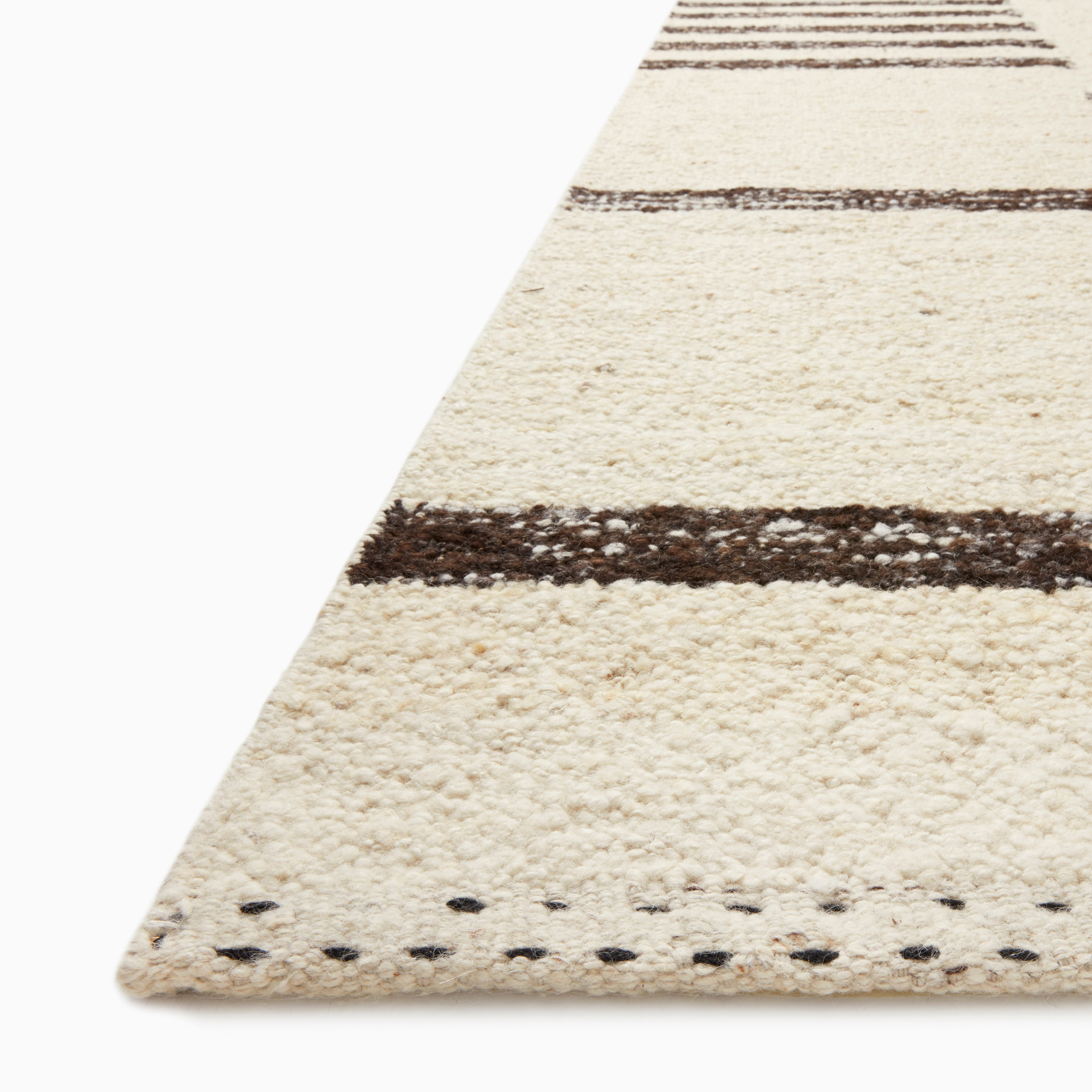 Bowie Rug in Oat / Espresso
