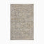 Distressed Persian-style power loomed rug in muted gray and beige tones made of polyester, featuring a faded floral pattern for a sophisticated vintage appeal.