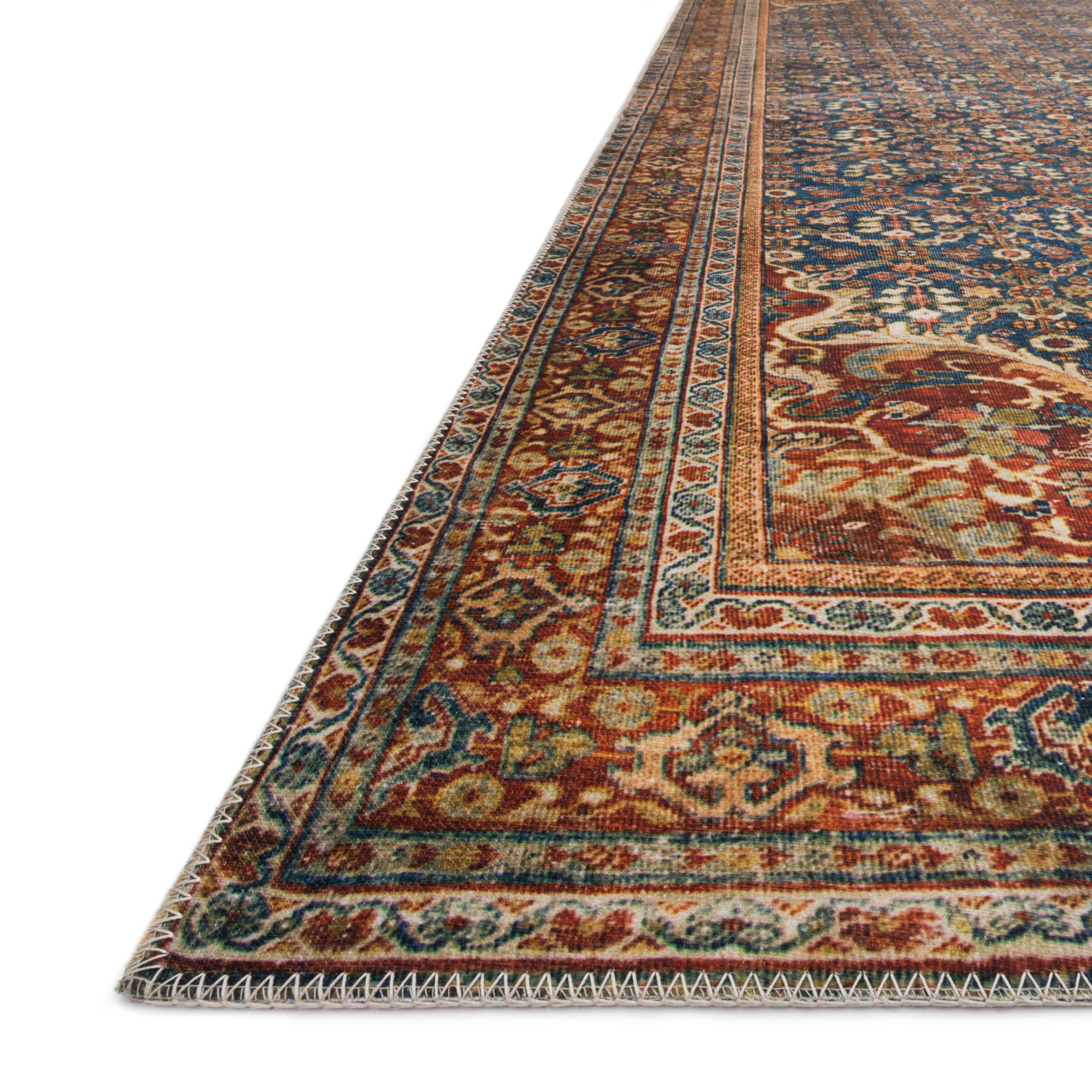 Hutchinson Rug in Navy / Rust