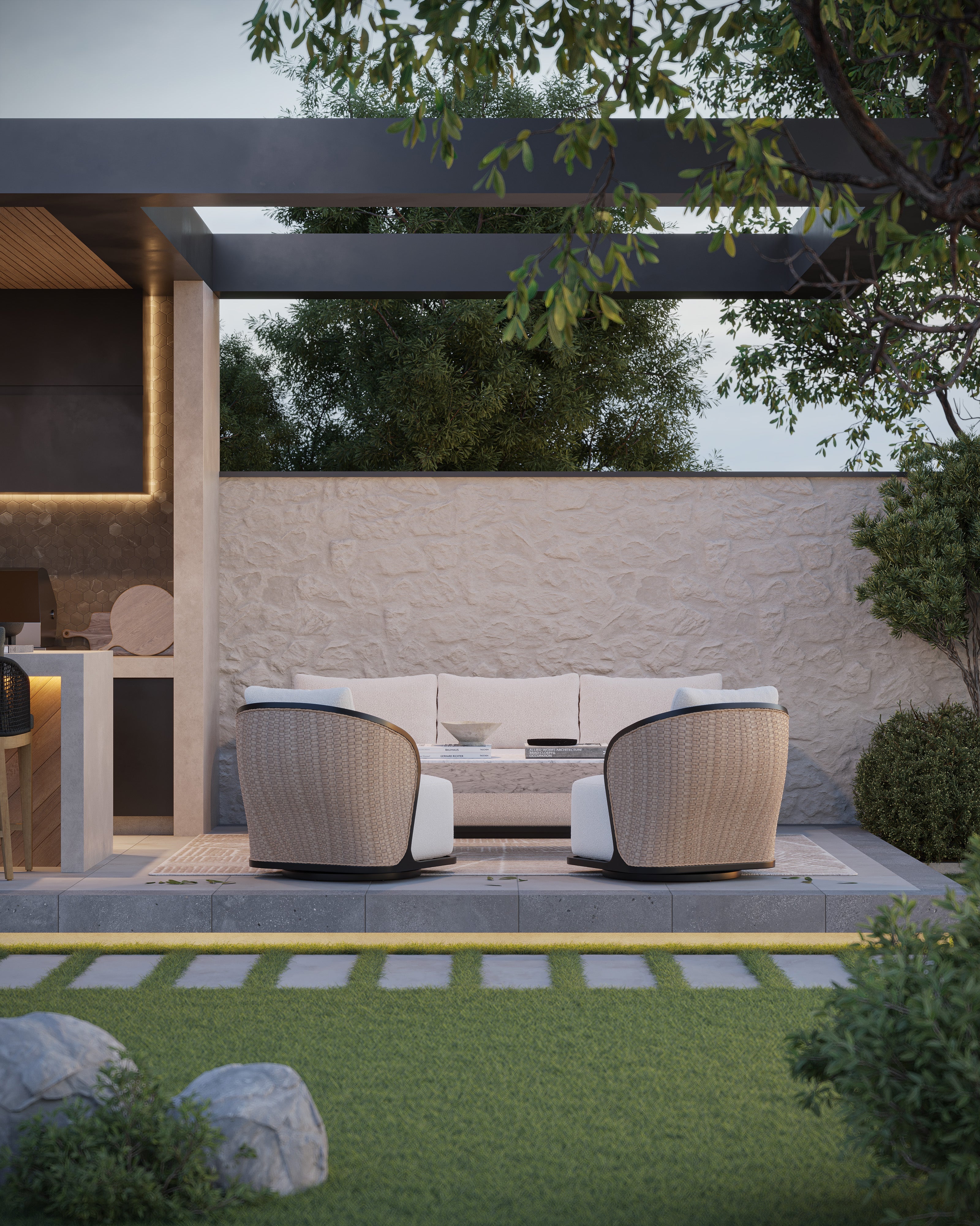 Ramsey 12x48 Grip Porcelain 2cm Paver Tile in Chalk