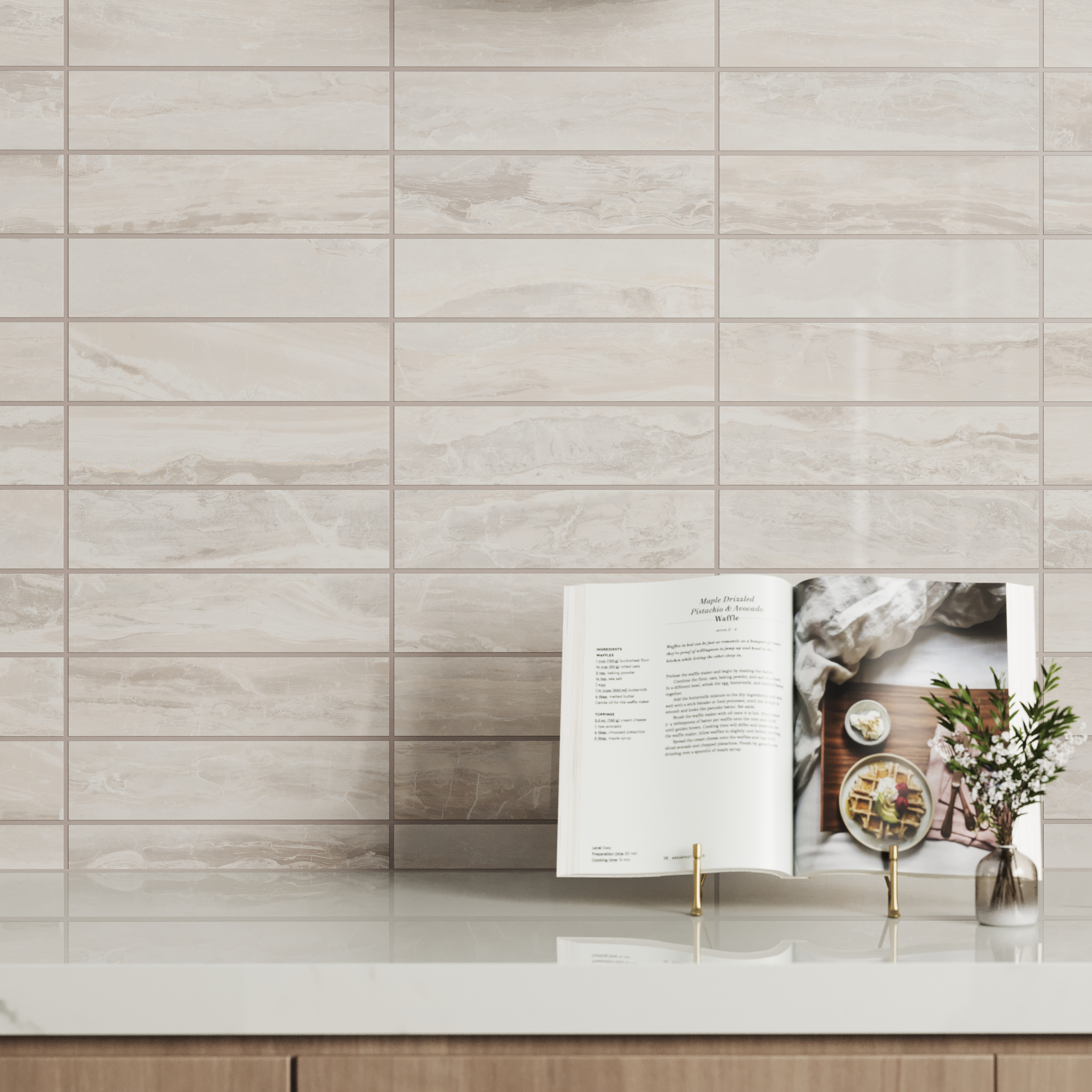 Harley 3x12 Polished Porcelain Tile in Greige