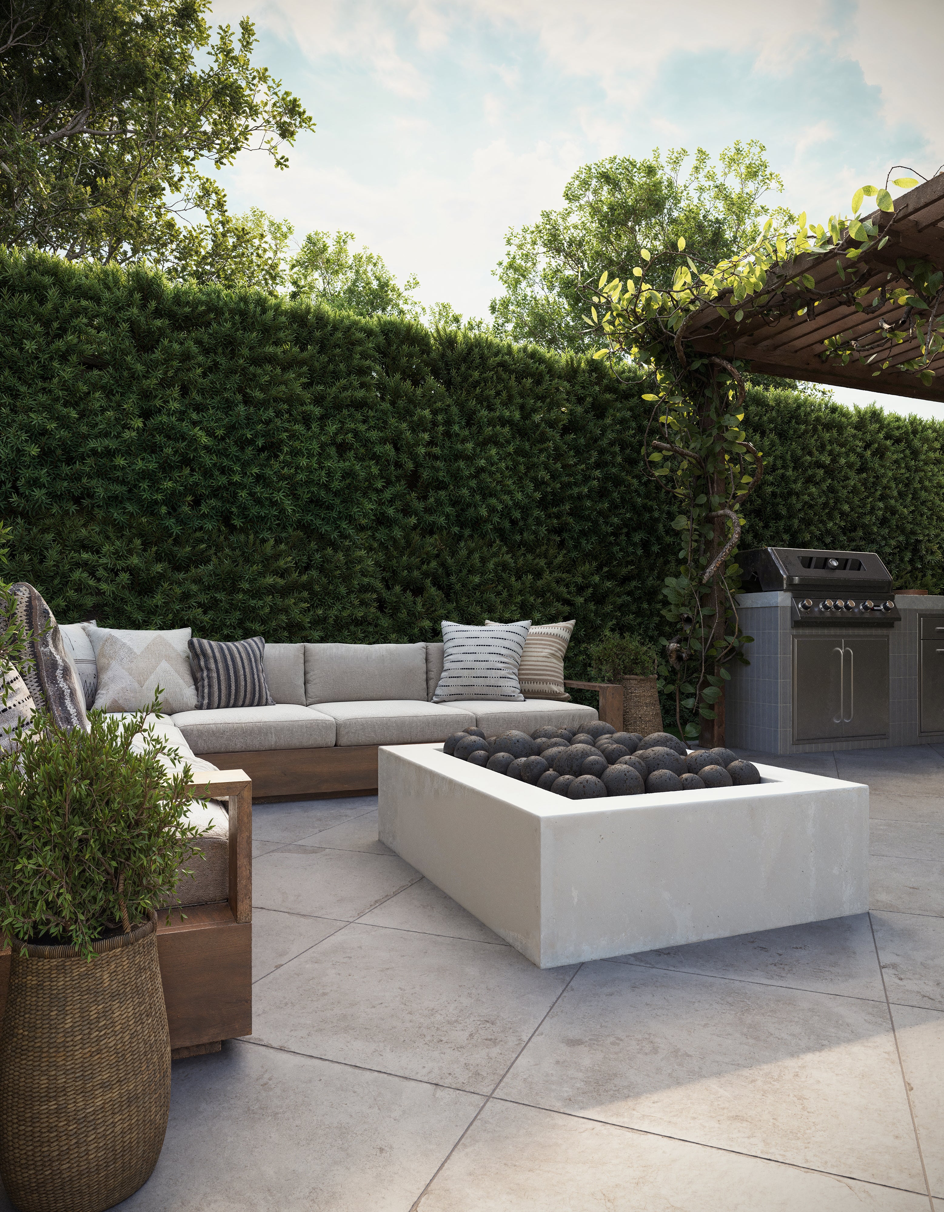 Bowden 24x24 Grip Porcelain 2cm Paver Tile in Oat