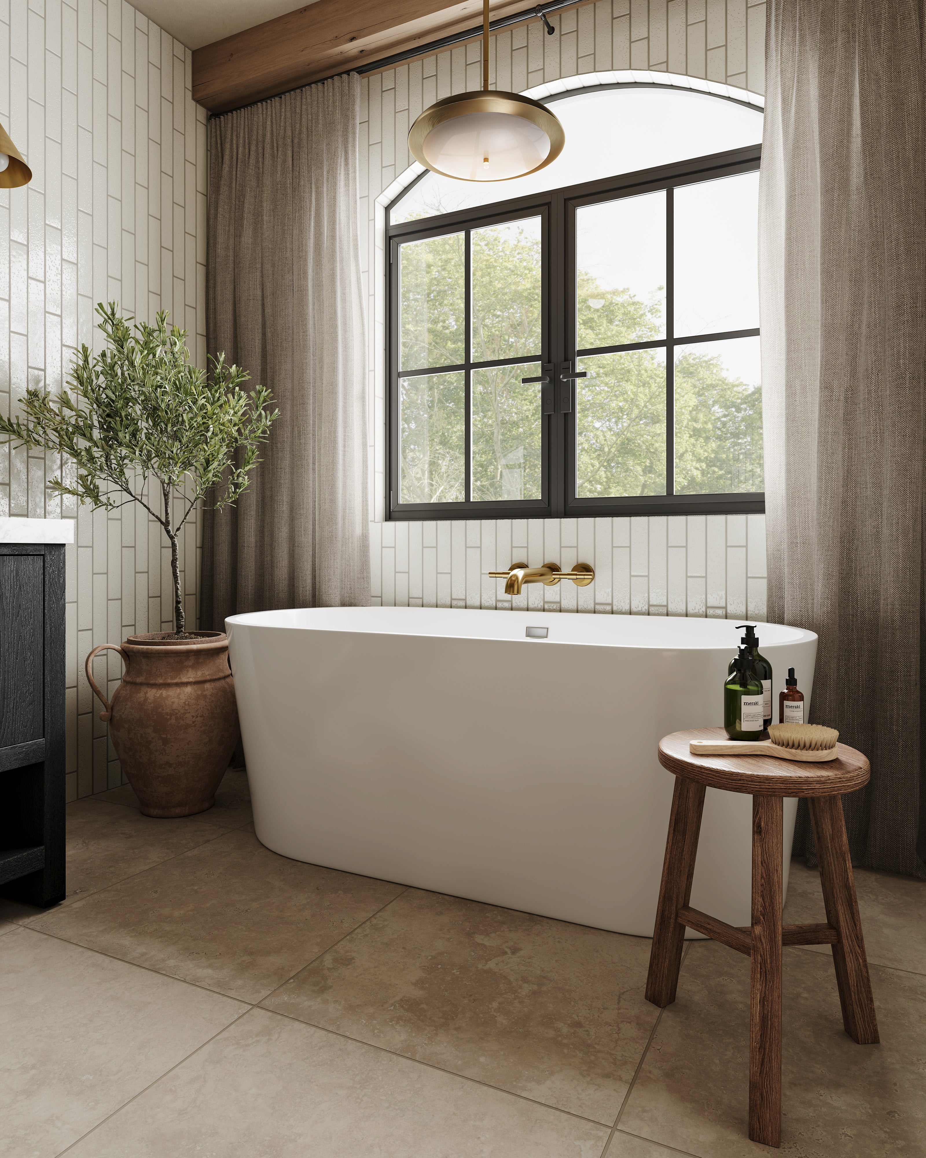 Sebastian Pendant in Aged Brass Iron