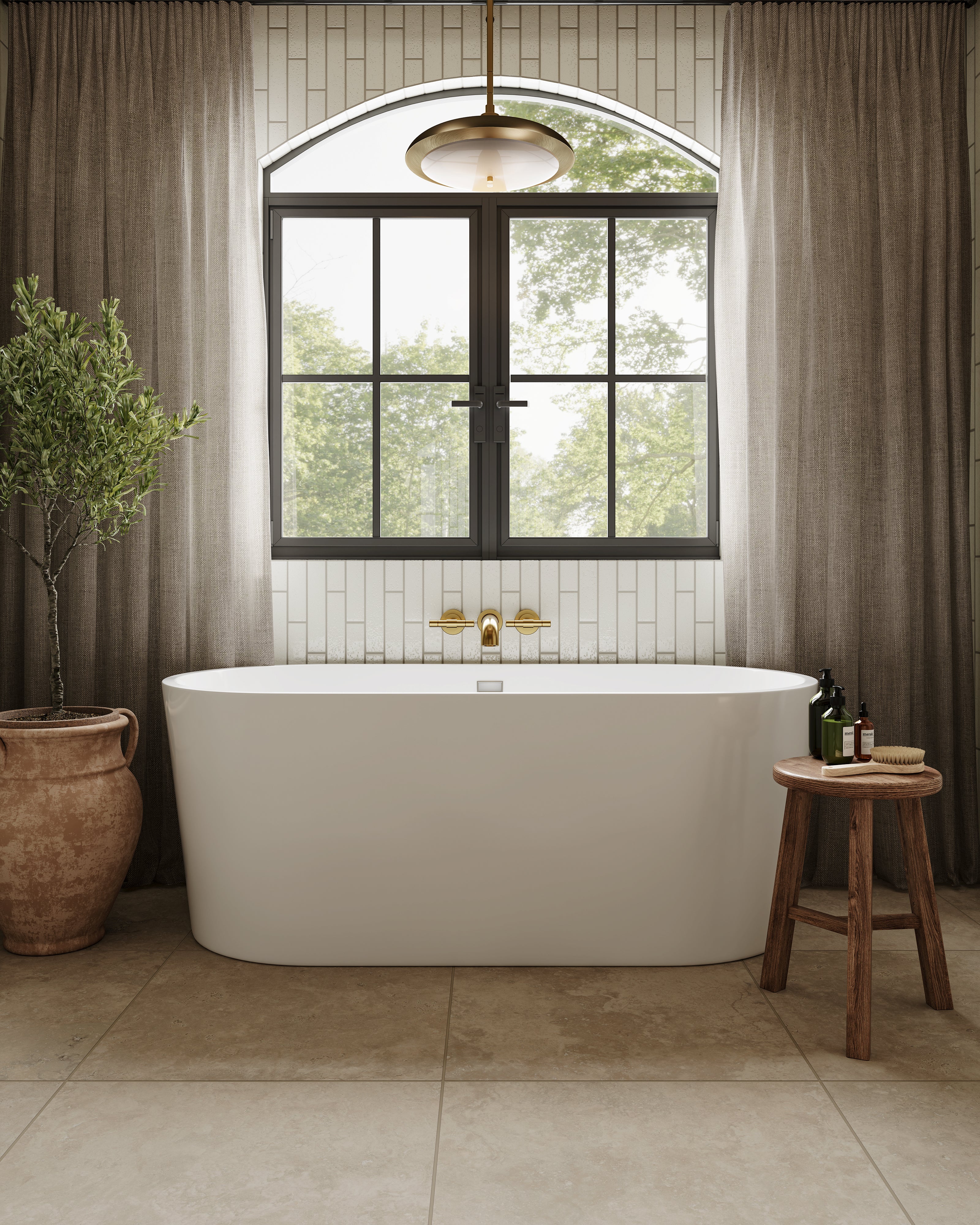 Leona 24x24 Matte Porcelain Tile in Marfil