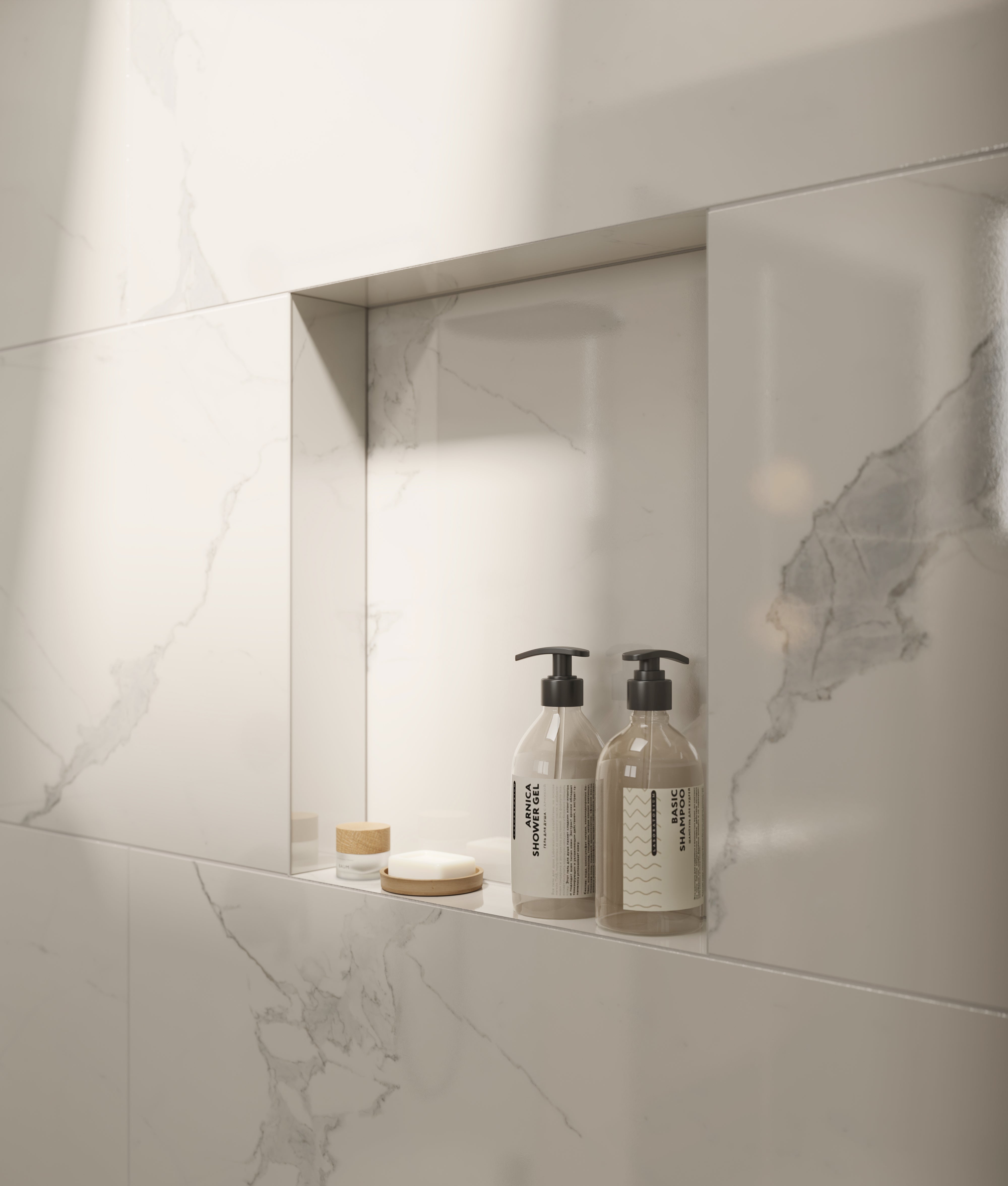 Leona 24x48 Polished Porcelain Tile in Calacatta