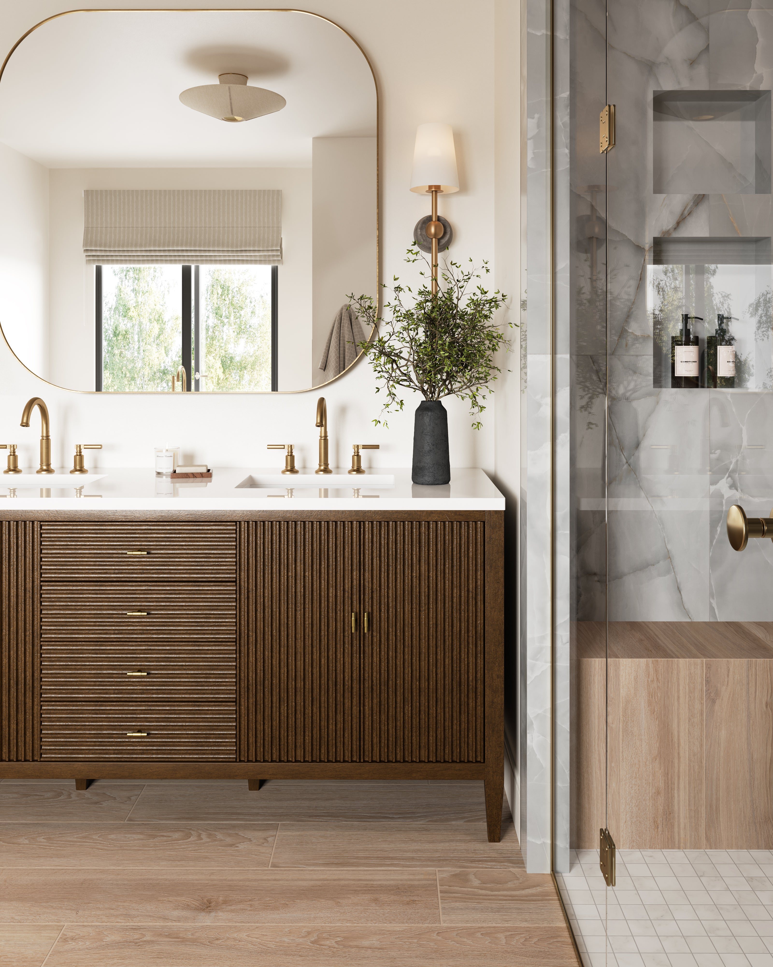 Astrid 24x48 Polished Porcelain Tile in Slate