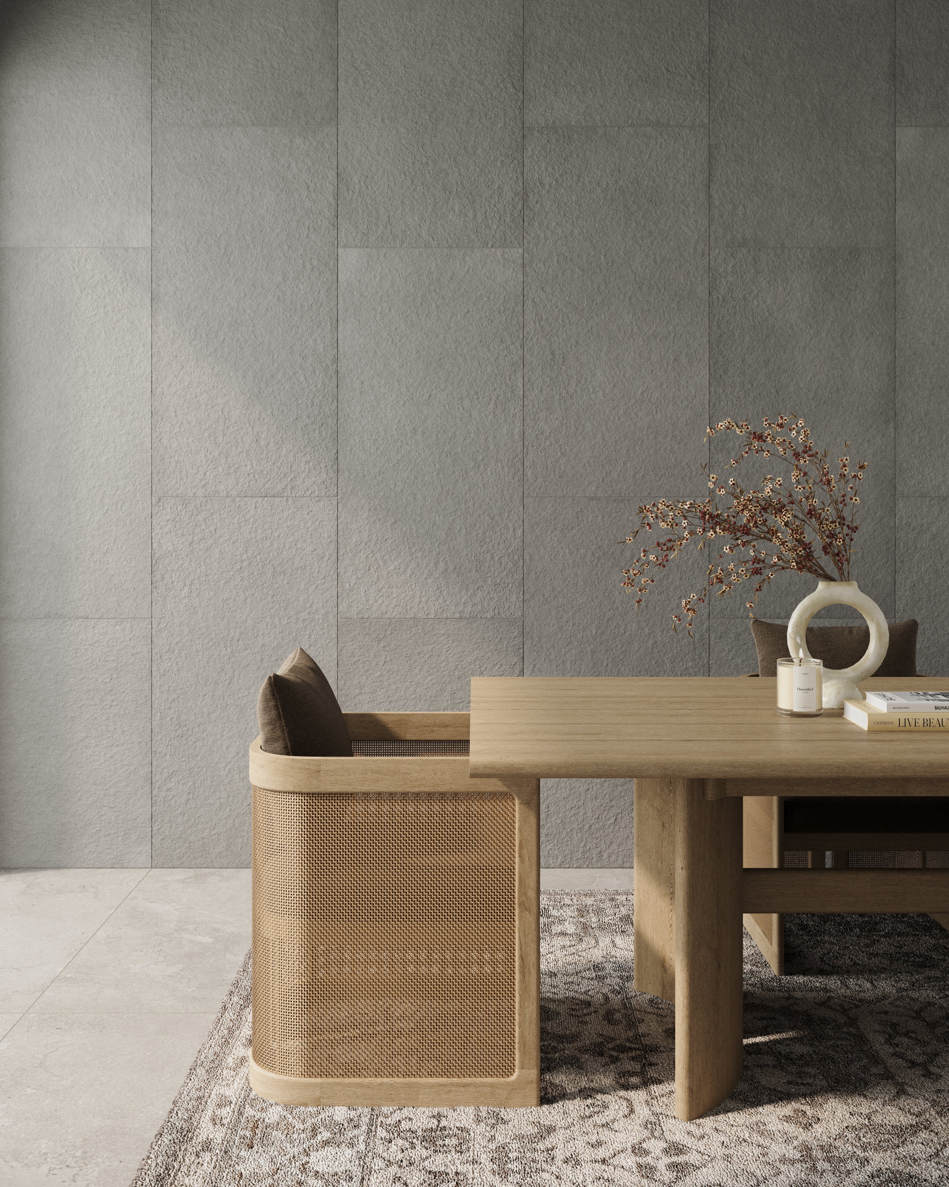 Palmer 24x48 Raw Porcelain Tile in Charcoal