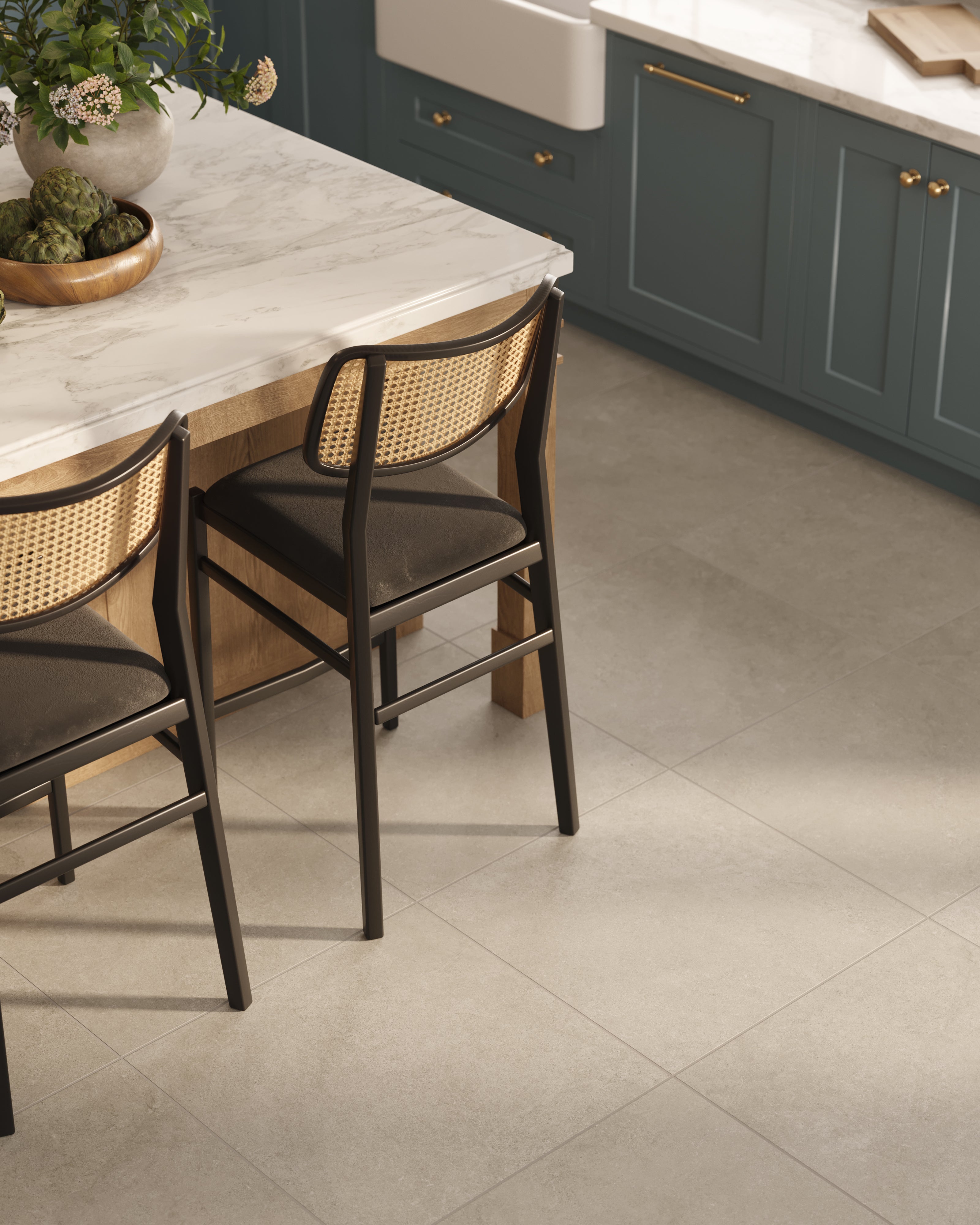 Adeline 24x24 Matte Porcelain Tile in Taupe